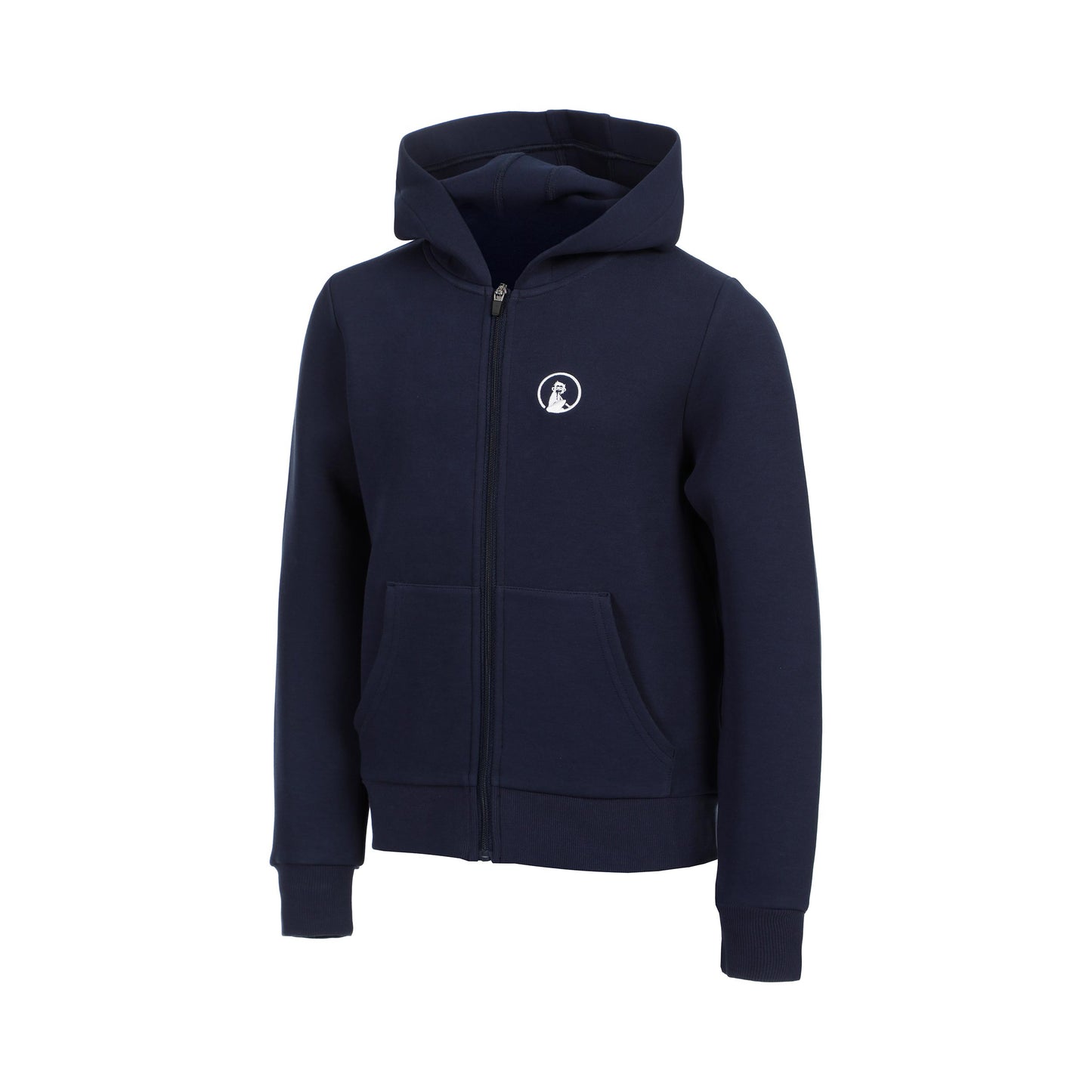 Quiet Please Essential Zip Sportjas Kinderen - donkerblauw, wit