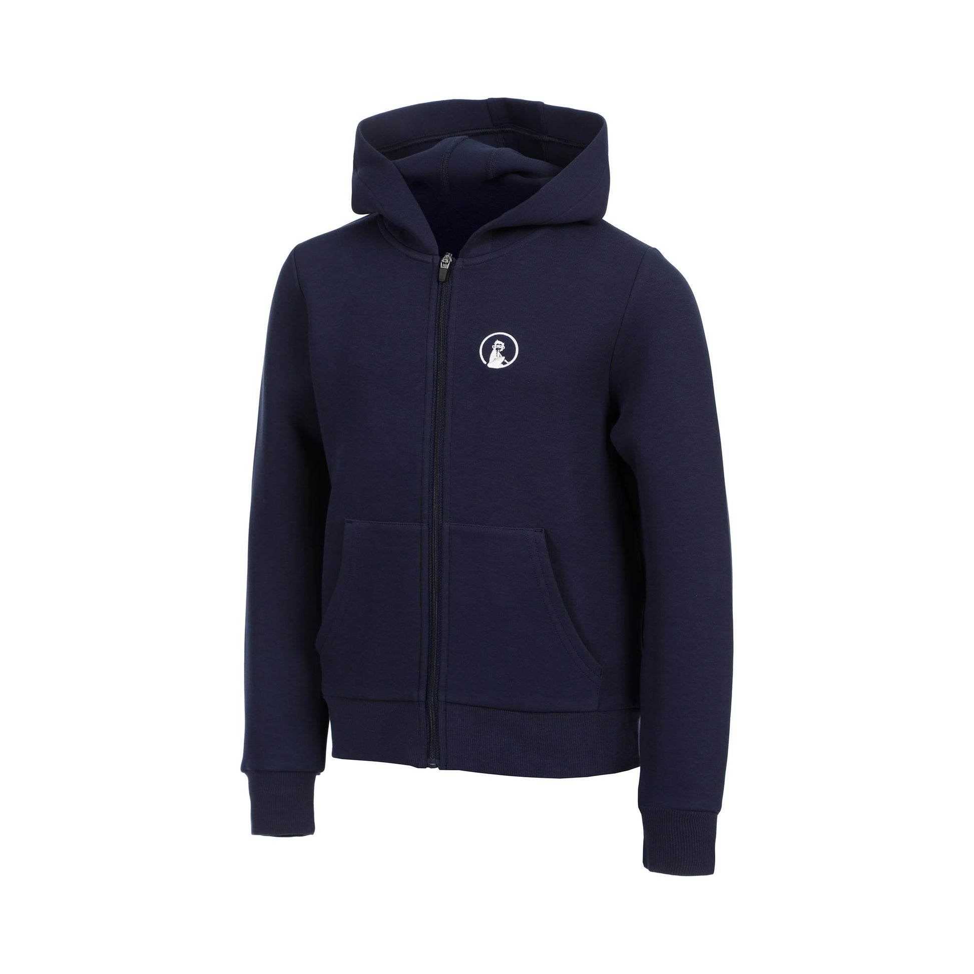 Quiet Please Essential Zip Sportjas Kinderen - donkerblauw, wit