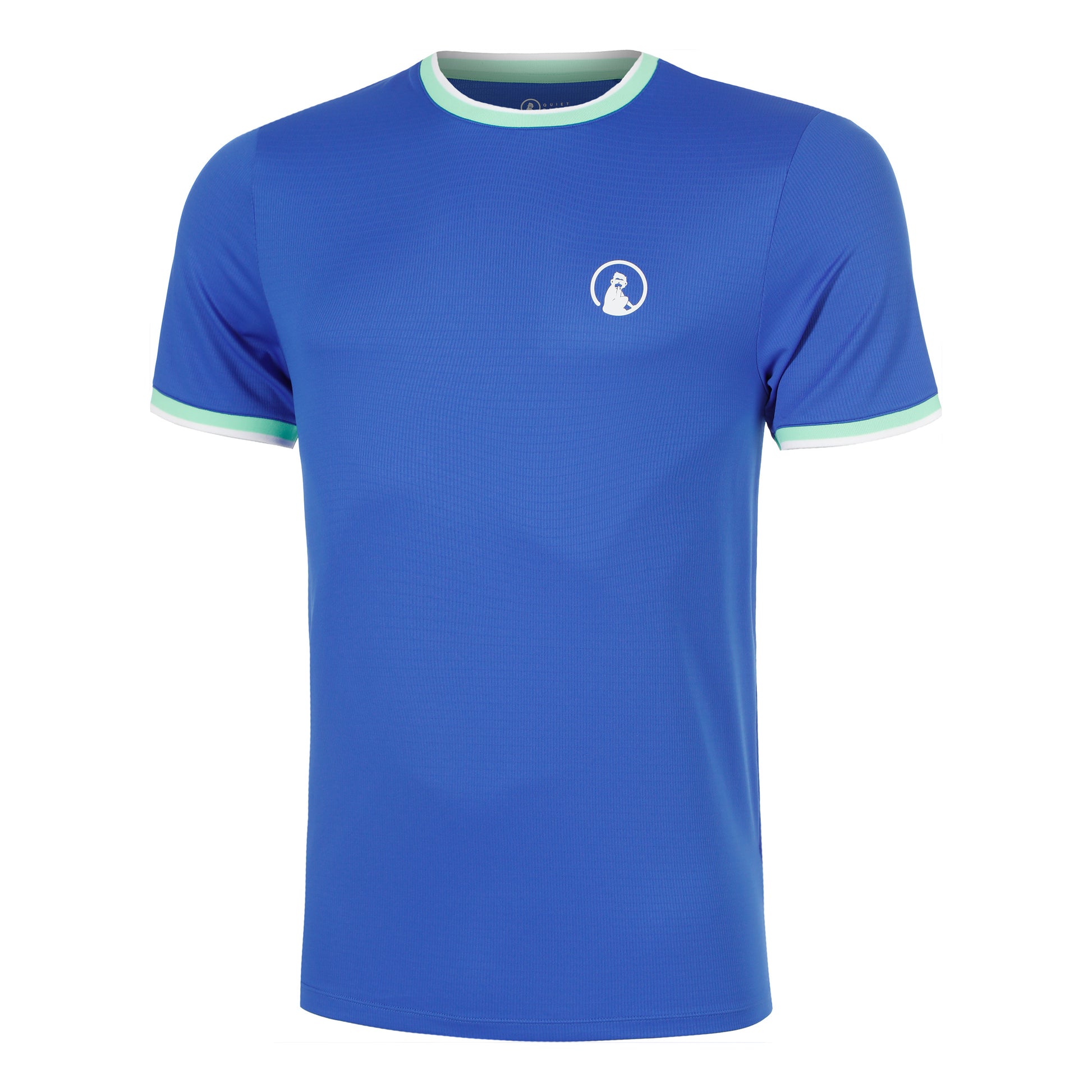 Quiet Please Joy Break Ringer T-shirt Heren - blauw, wit