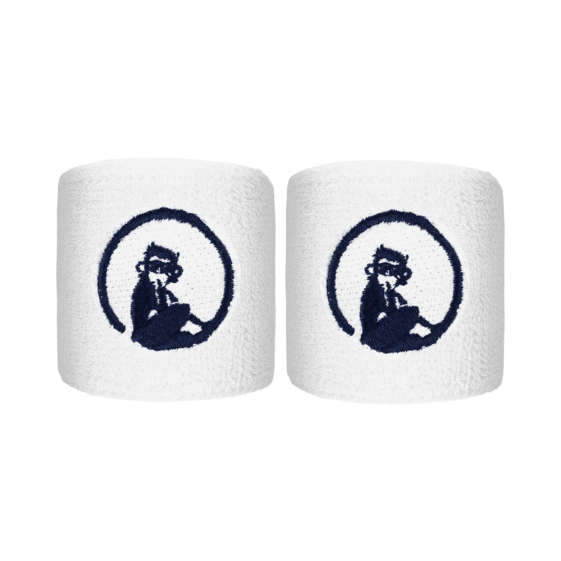 Quiet Please Zweetband Verpakking 2 stuks kort - wit, donkerblauw