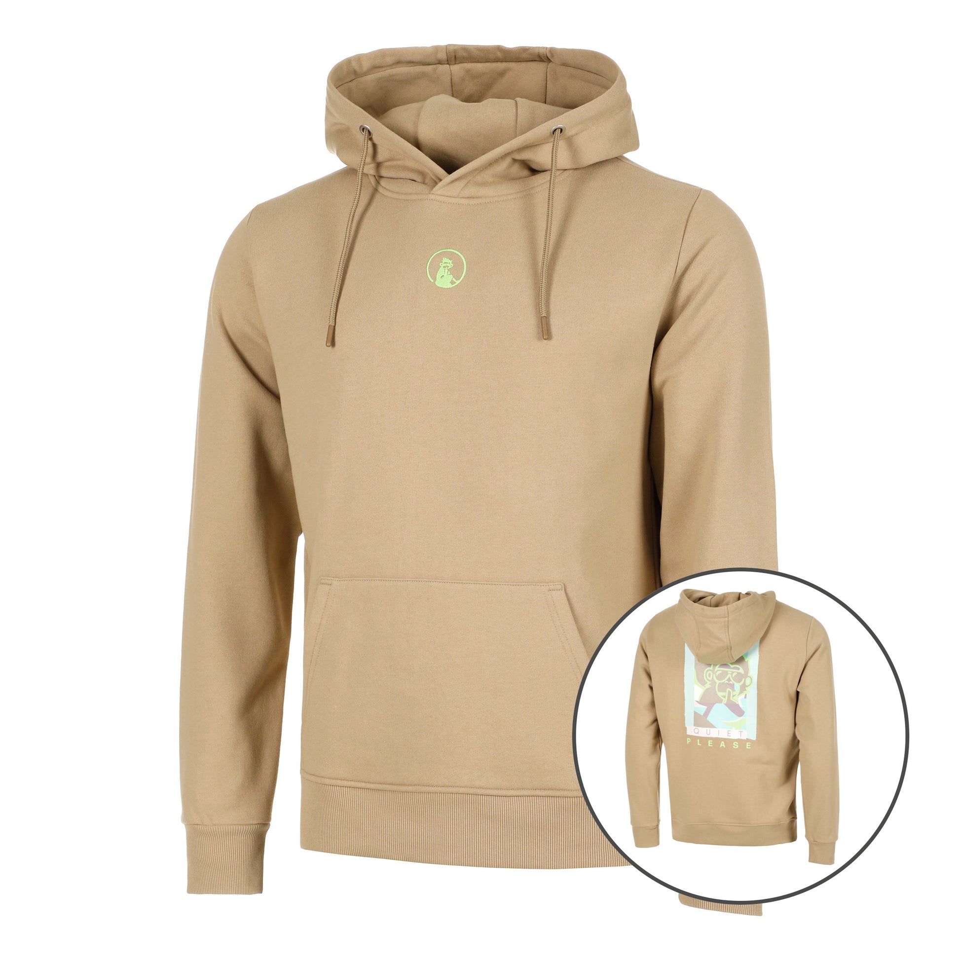 Quiet Please Wild Collage Sweater Met Capuchon Heren-Beige,Veelkleurig