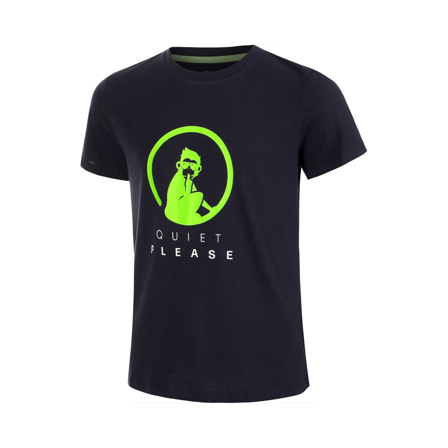 Quiet Please Wild Advantage Logo T-shirt Jongens-Donkerblauw,Neongroen