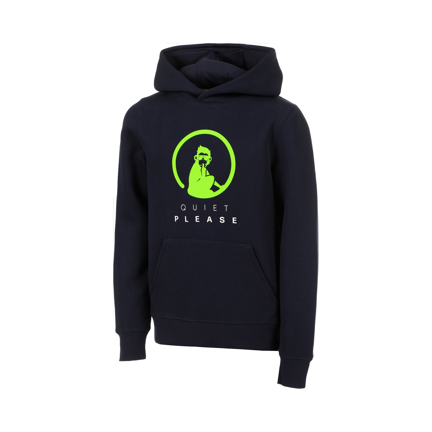 Quiet Please Wild Advantage Logo Sweater Met Capuchon Jongens-Donkerblauw,Neongroen