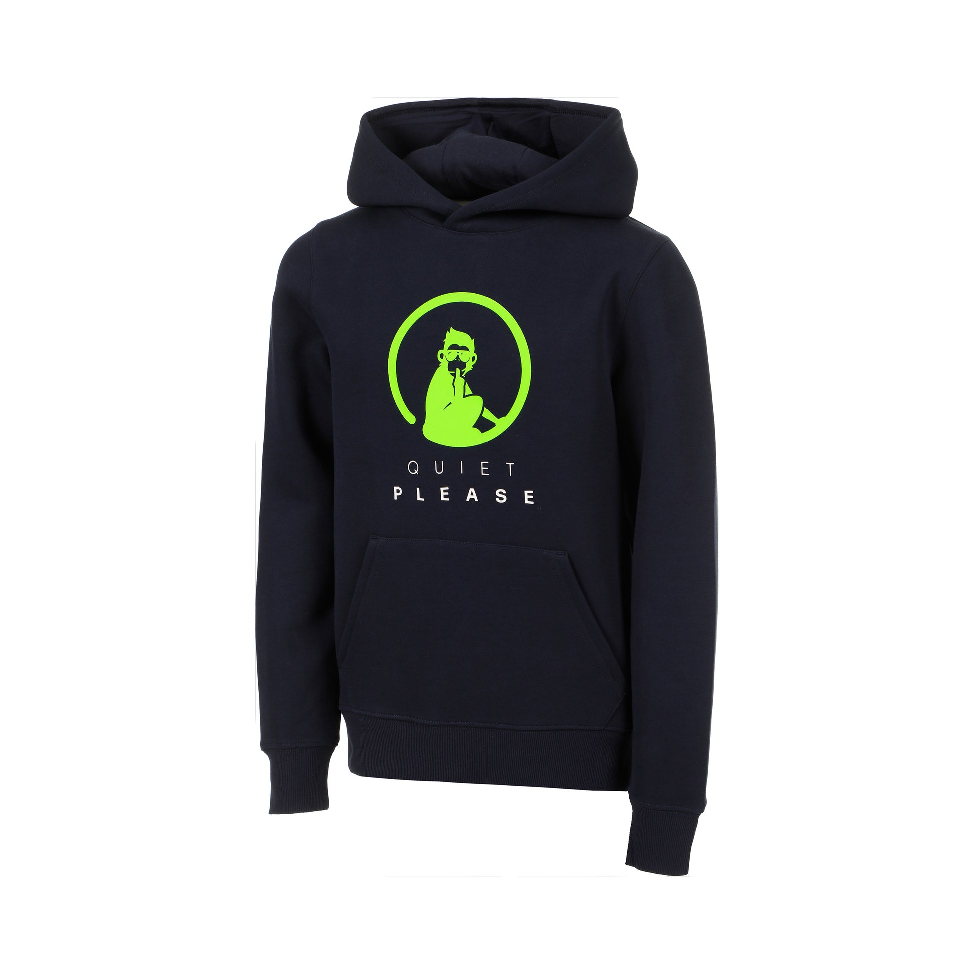 Quiet Please Wild Advantage Logo Sweater Met Capuchon Jongens-Donkerblauw,Neongroen