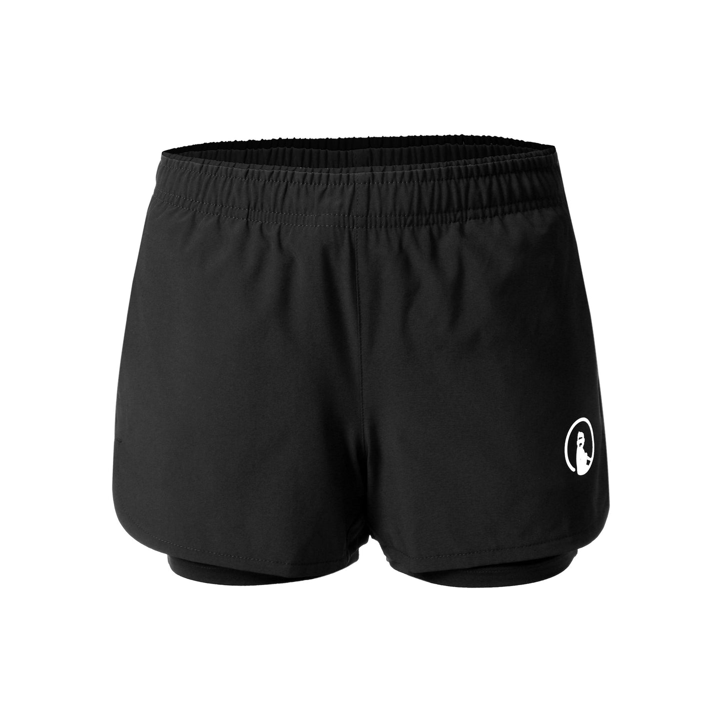 Quiet Please Match 2in1 Shorts Meisjes-Zwart,Wit