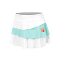 Wild Flounce Rok Meisjes-Wit,Turkoois