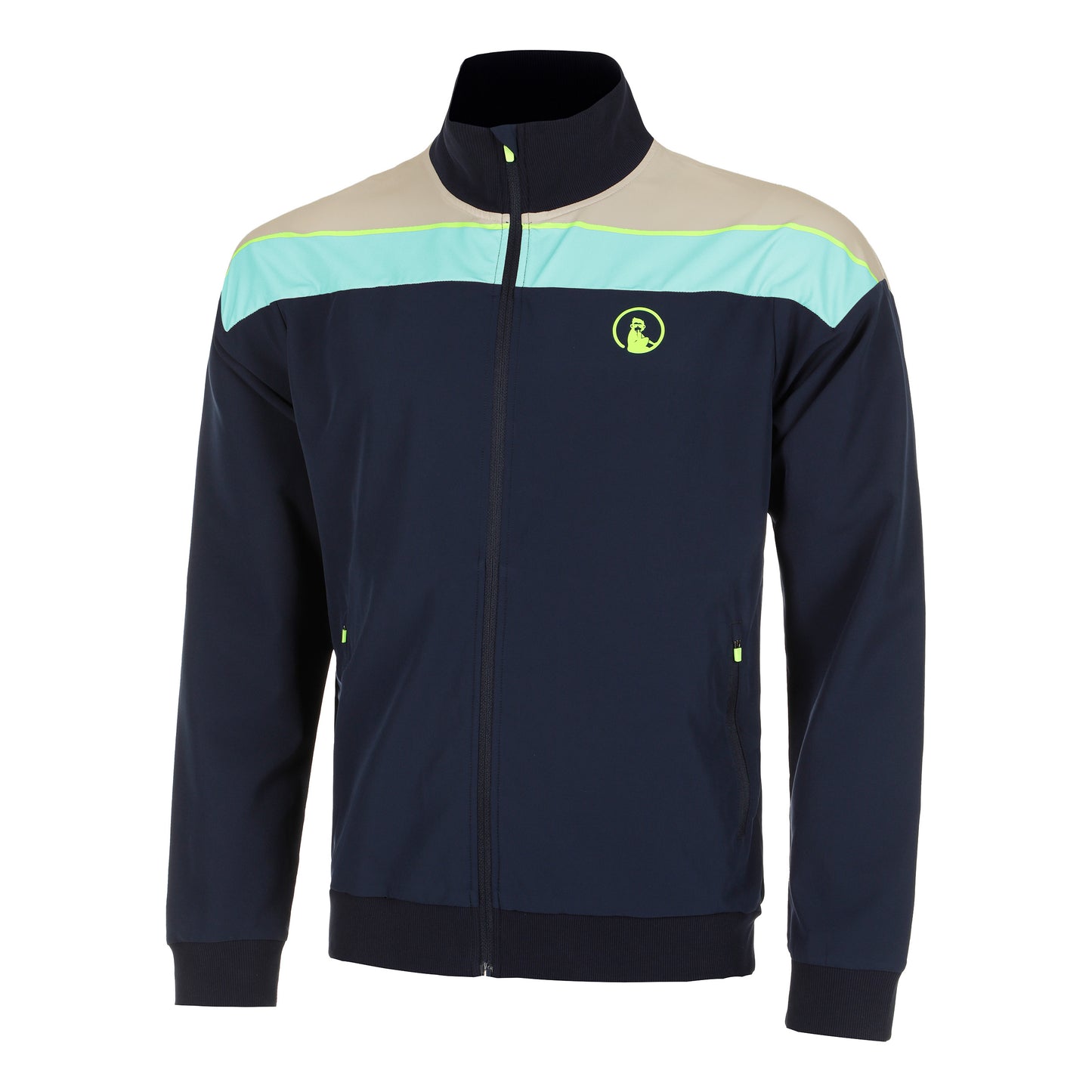 Quiet Please Wild Return Block Trainingsjack Heren-Donkerblauw,Veelkleurig