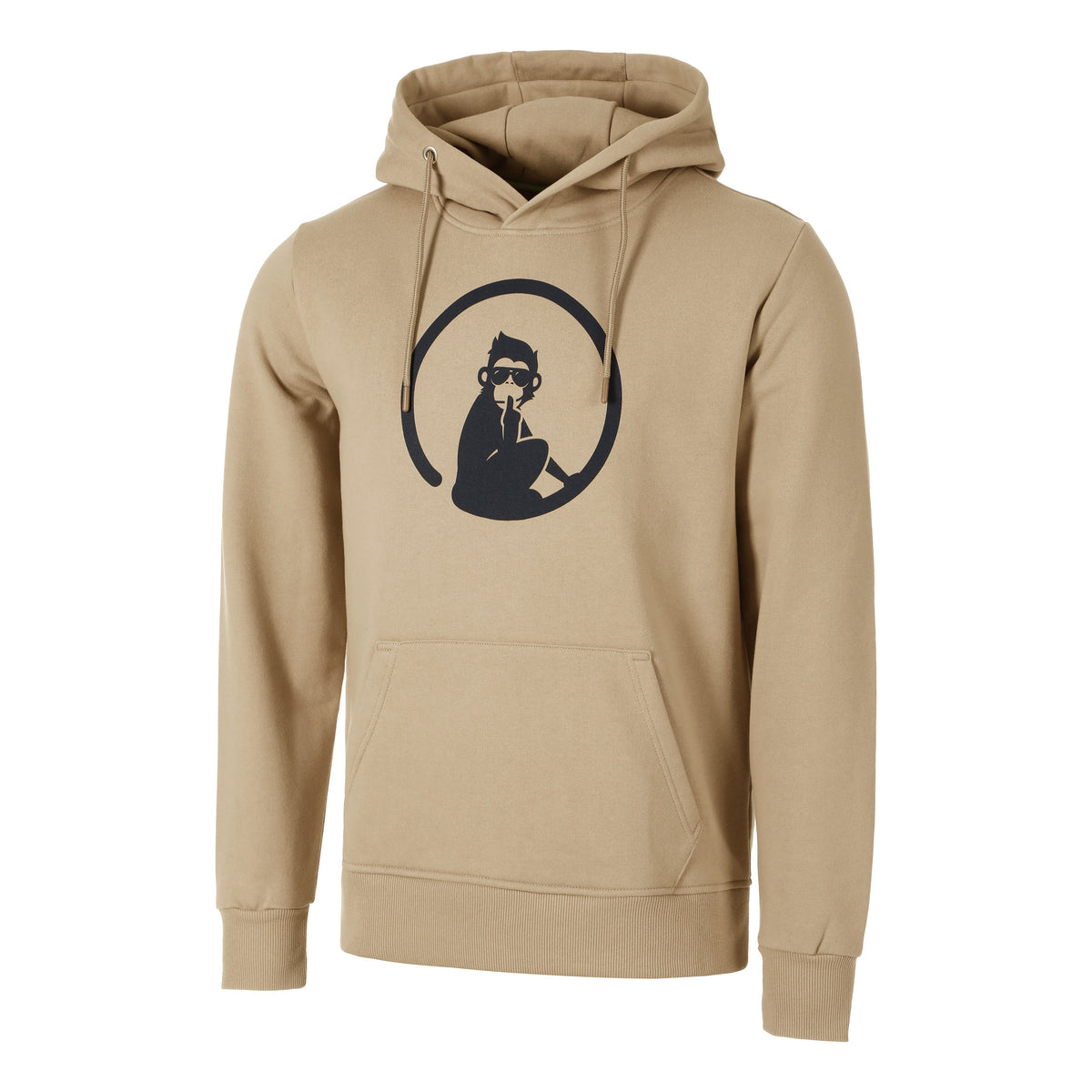 Quiet Please Wild Logo Sweater Met Capuchon Heren-Beige,Donkerblauw
