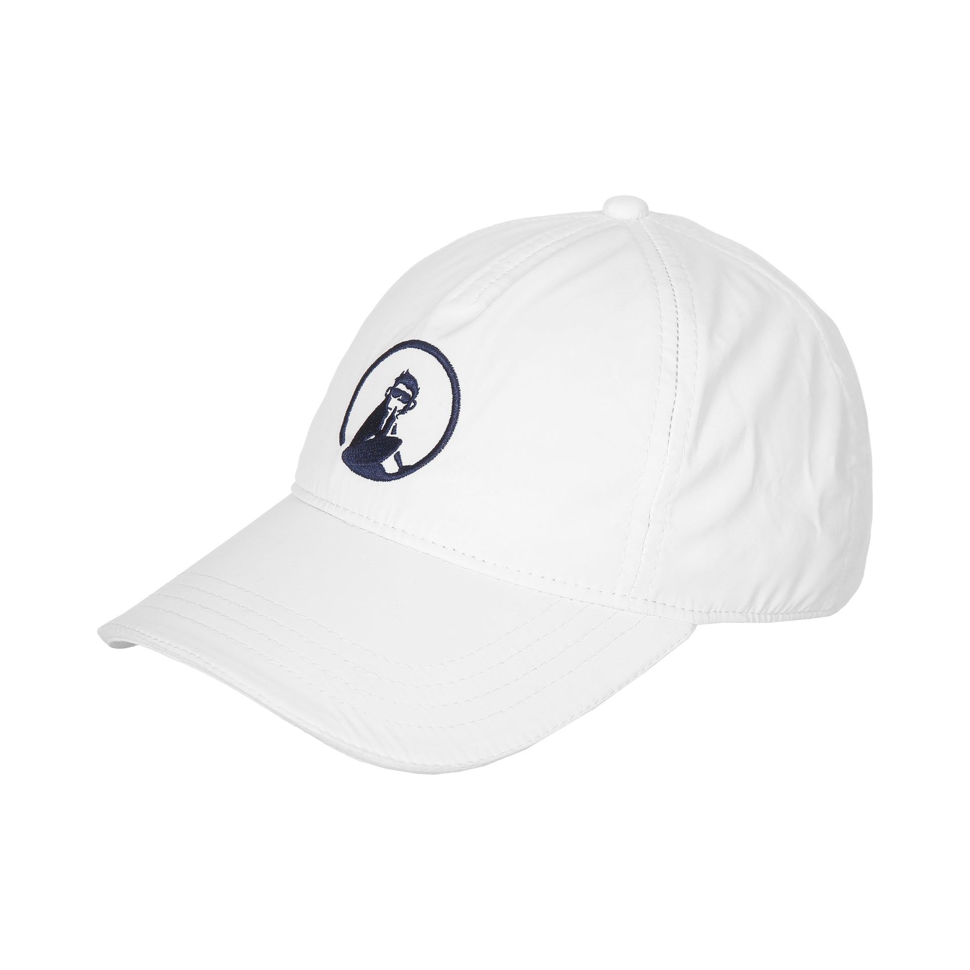 Quiet Please Court Cap Kinderen-Wit,Donkerblauw