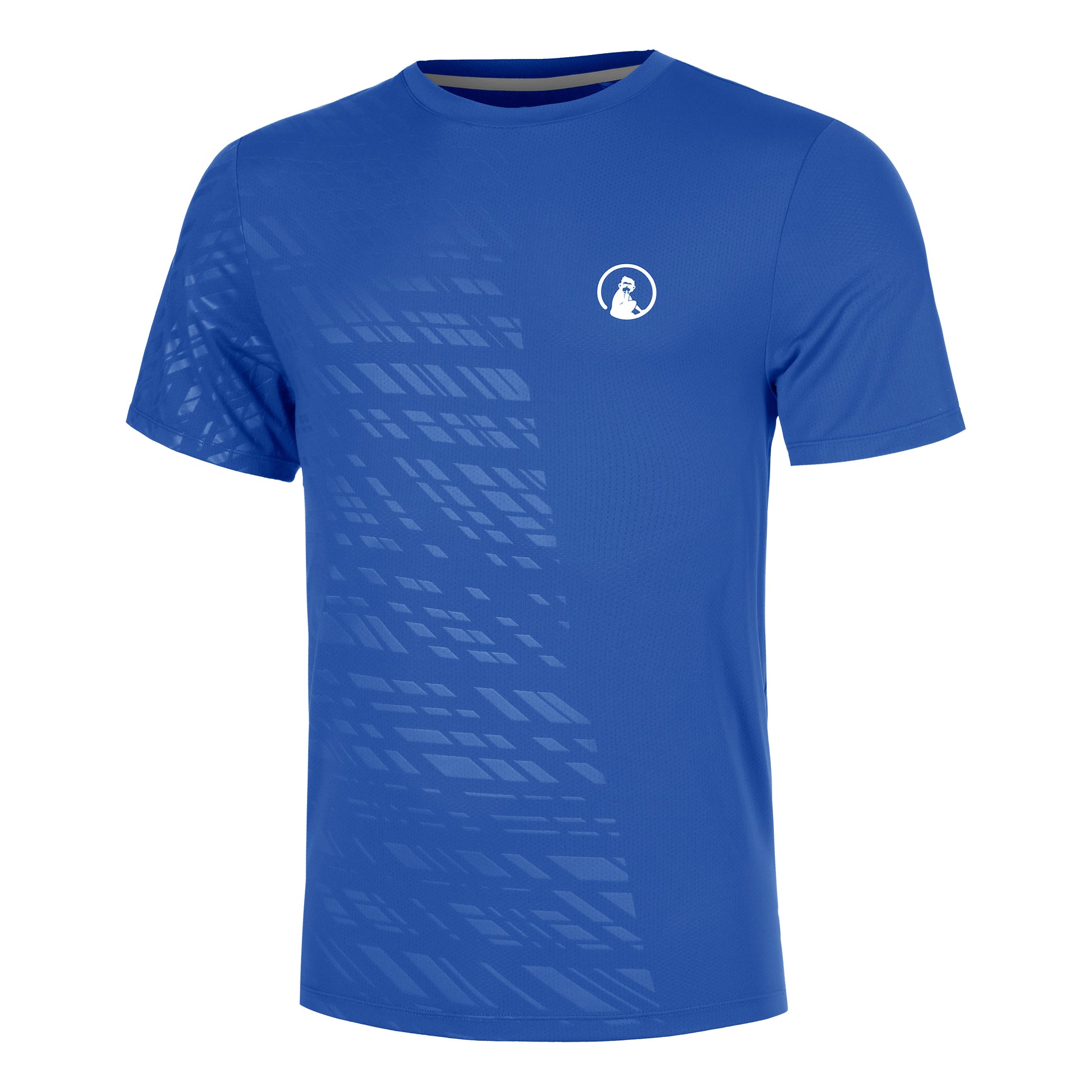 Quiet Please Receiver Embossed T-shirt Heren - blauw, wit