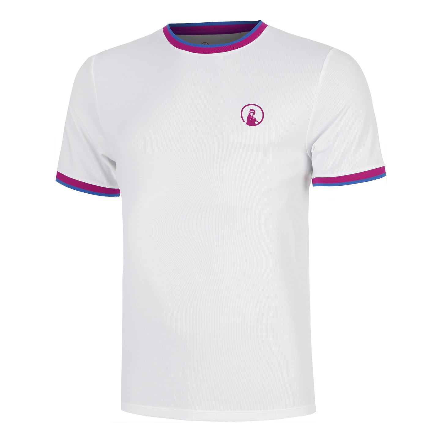 Quiet Please Break Ringer T-shirt Heren-wit, berry