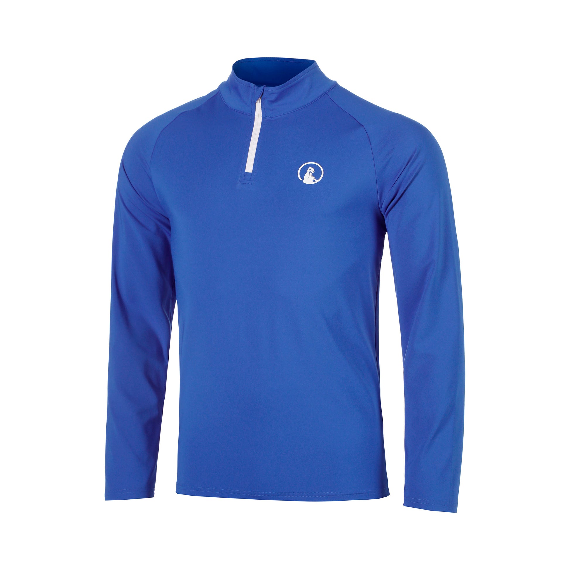 Quiet Please Crushig Serve 1/4 Zip Longsleeve Jongens - blauw, wit