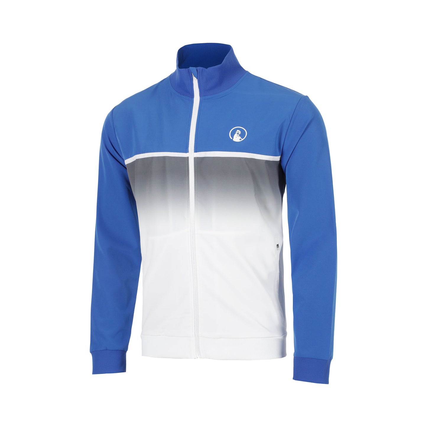 Quiet Please Faded Trainingsjack Jongens - blauw, wit