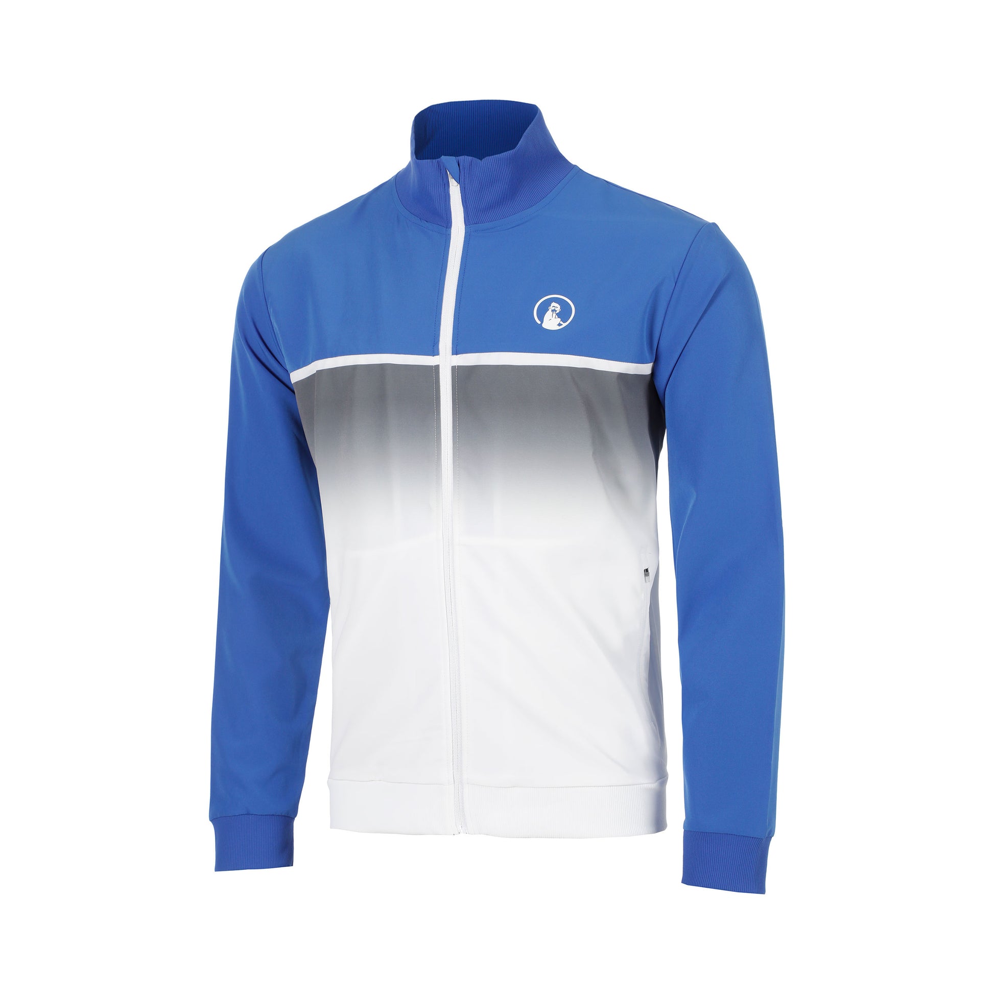 Quiet Please Faded Trainingsjack Jongens - blauw, wit