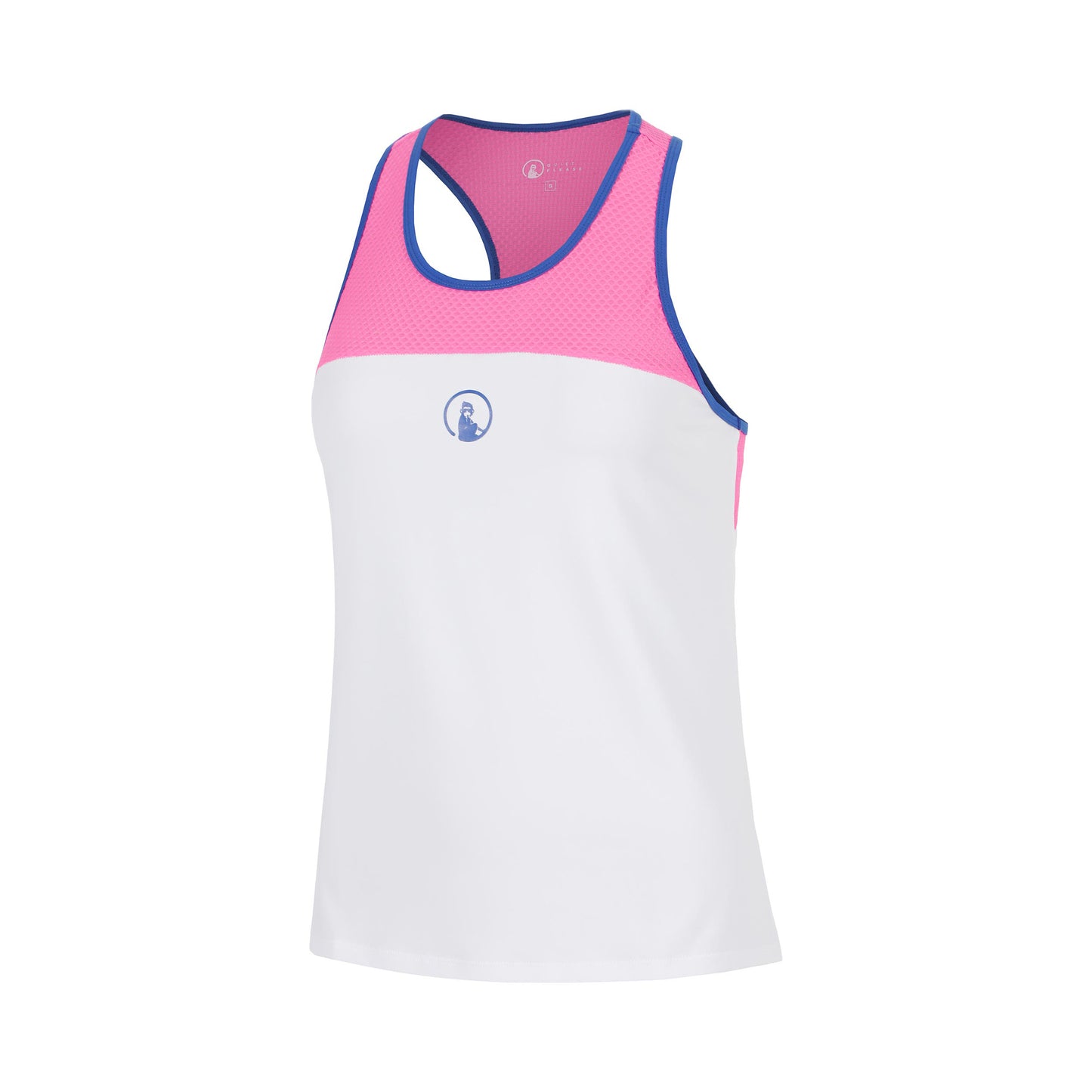 Quiet Please Racerback Tanktop Meisjes - pink, wit