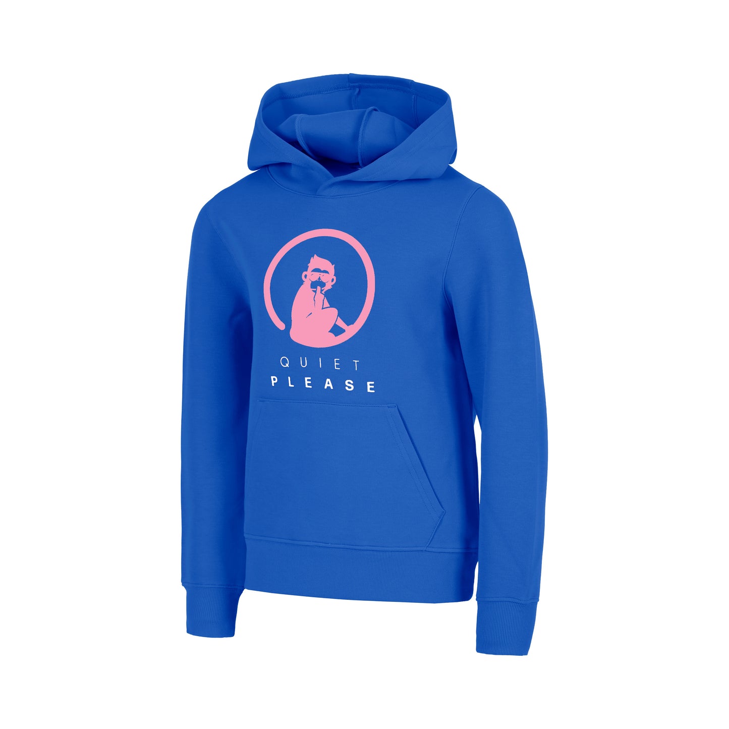 Quiet Please Crushaseline Logo Sweater met capuchon Meisjes-blauw, pink