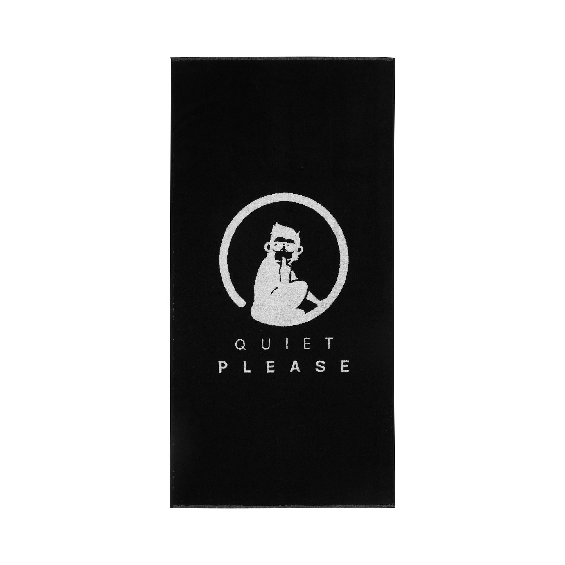 Quiet Please Performance 50x100cm Handdoek-Zwart,Wit