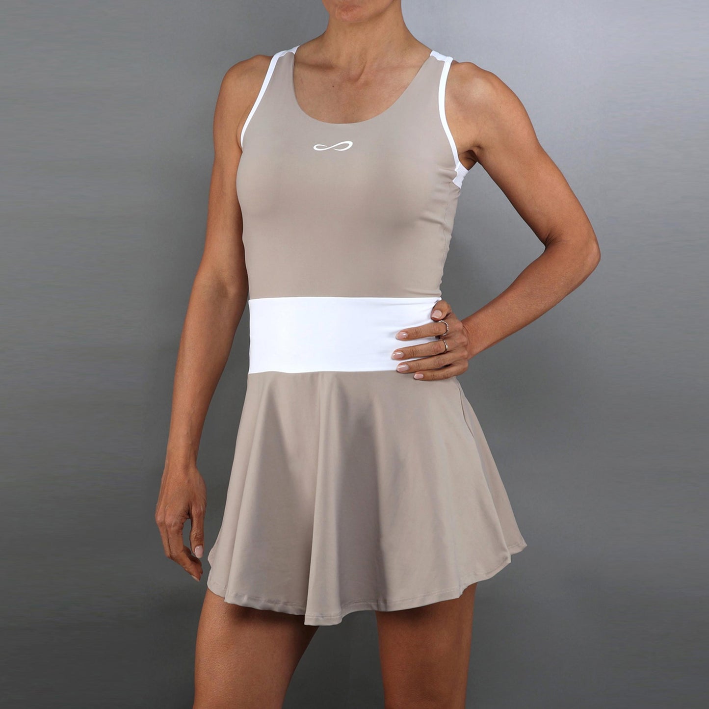 Endless Orbit Jurk Dames-beige, wit