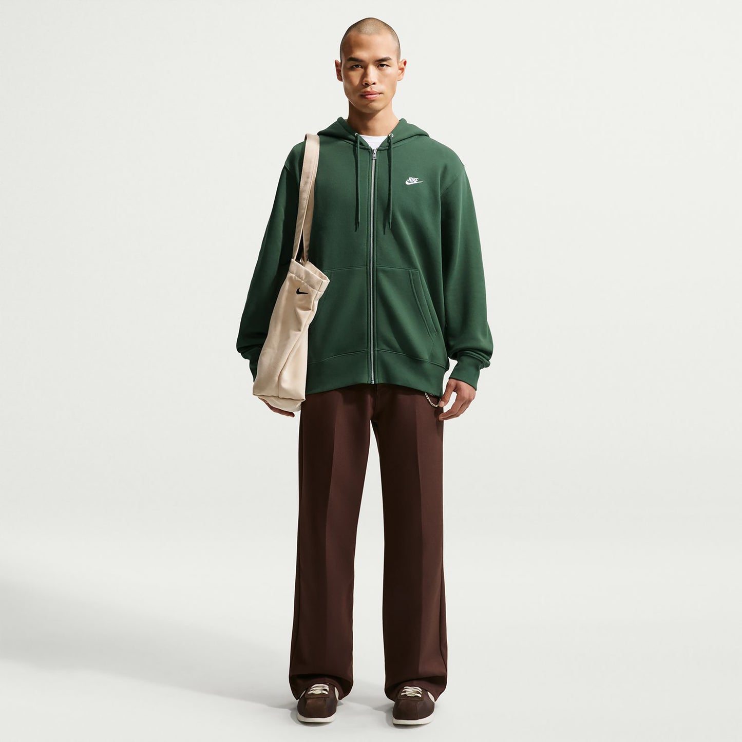 Nike Club Bb Full-Zip Sportjas Heren - donkergroen