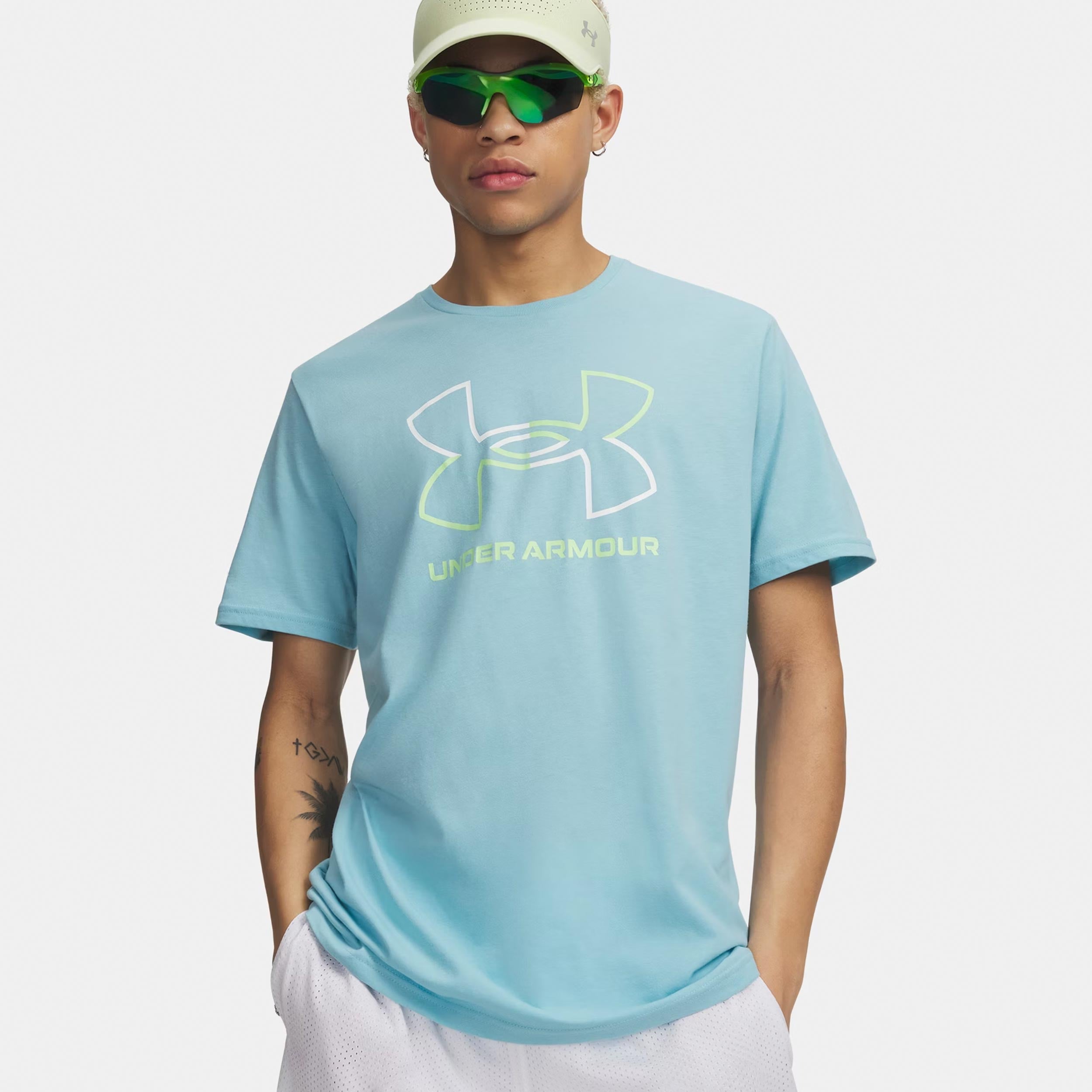 Under Armour Foundation Update T-shirt Heren-blauw, wit