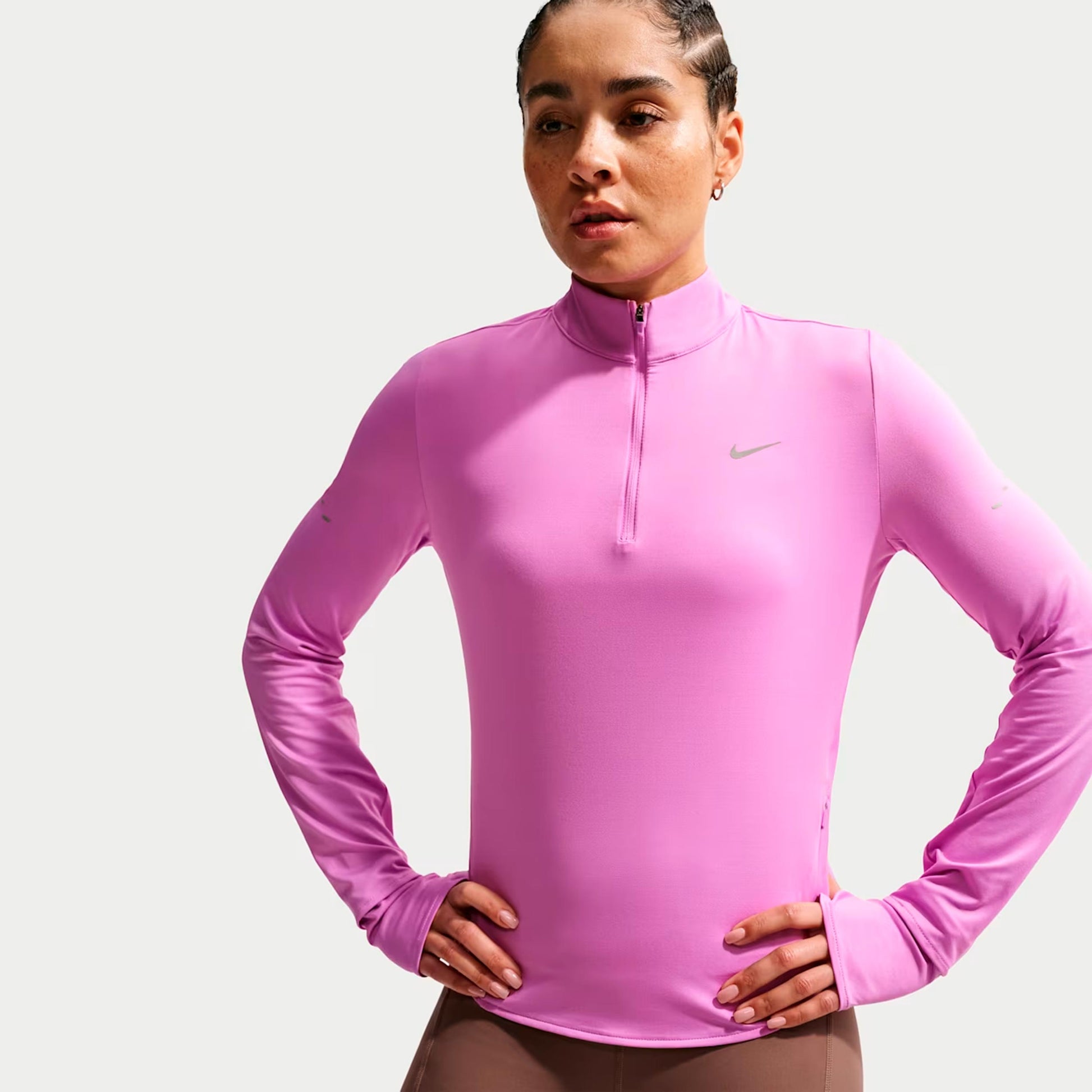 Nike Swift Hardloopshirt Dames - roze, zilver