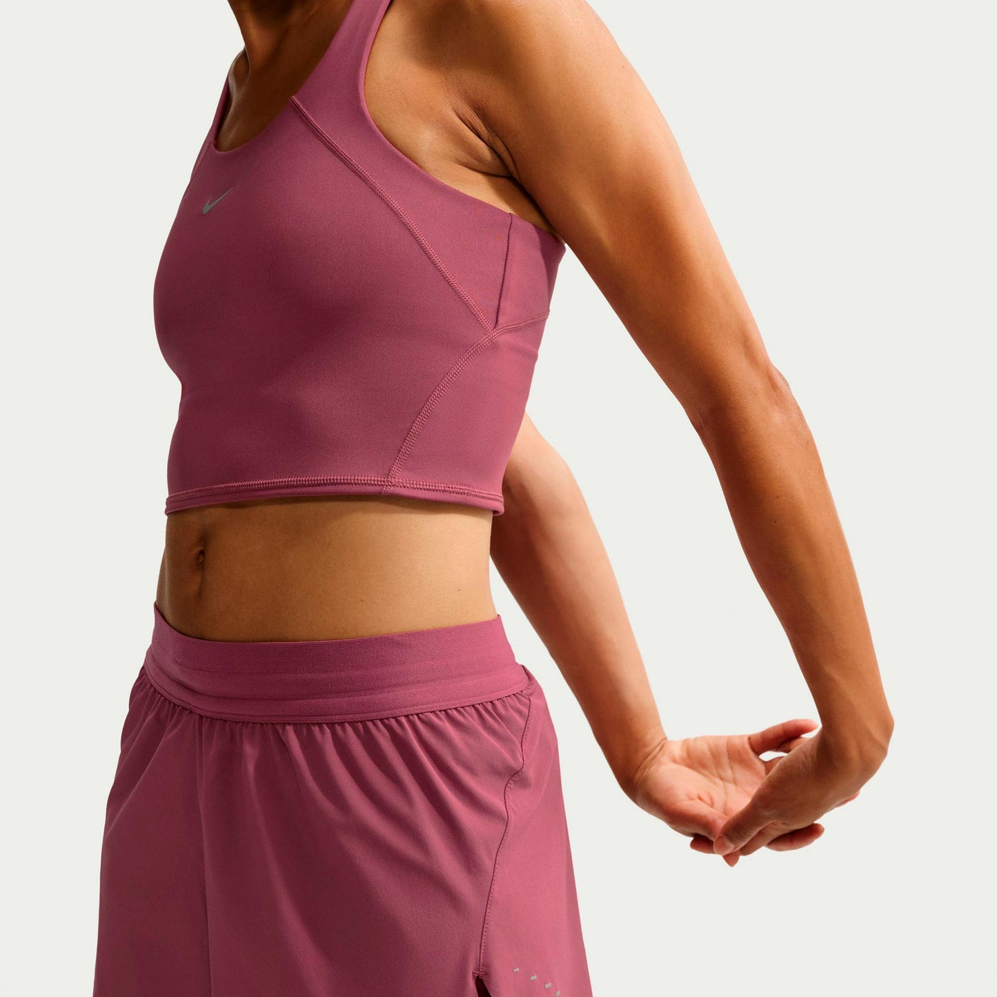 Nike Swift 2in1  Hardloopshorts Dames - mauve, zilver