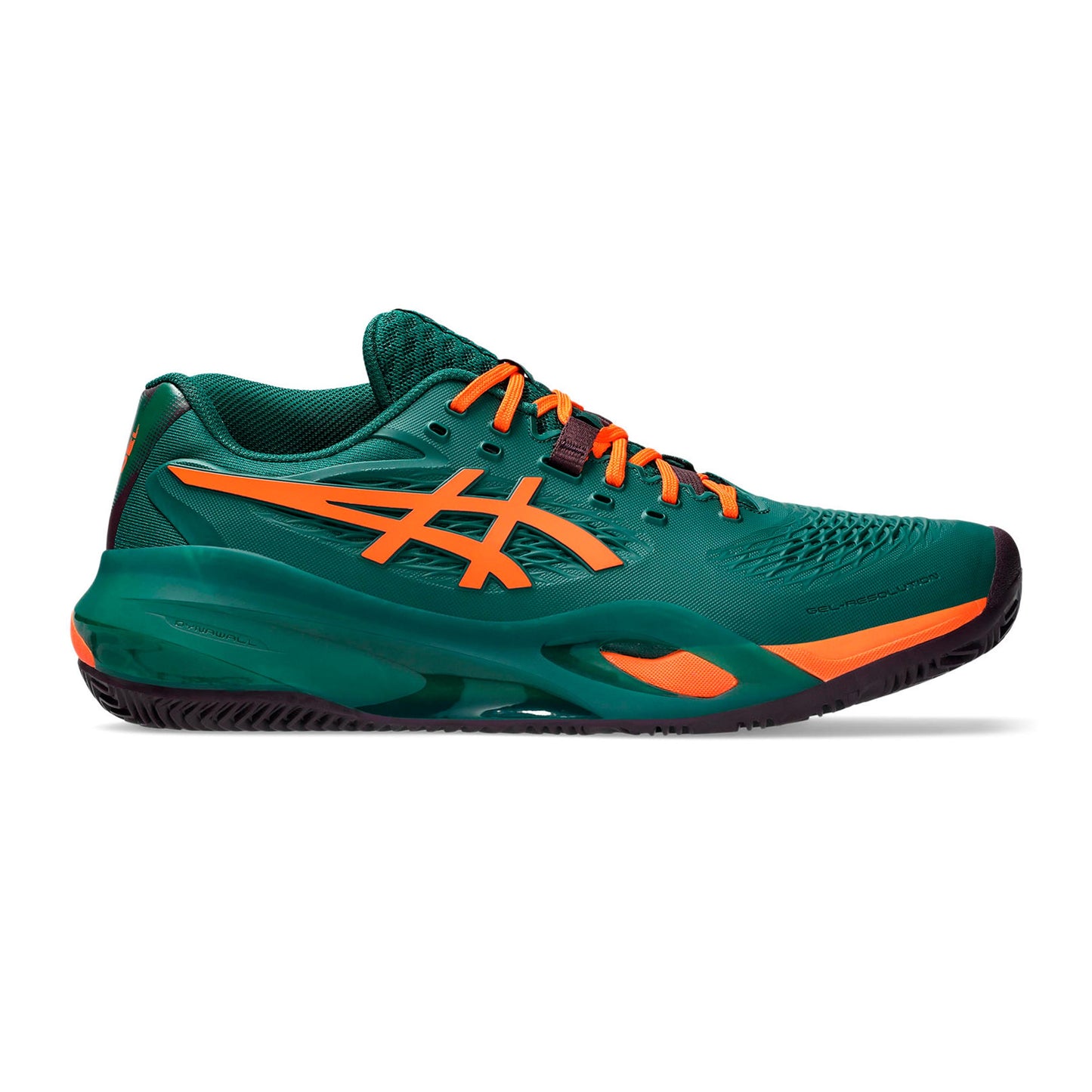 ASICS Gel-Resolution X Padel schoen Heren - donkergroen, neonoranje
