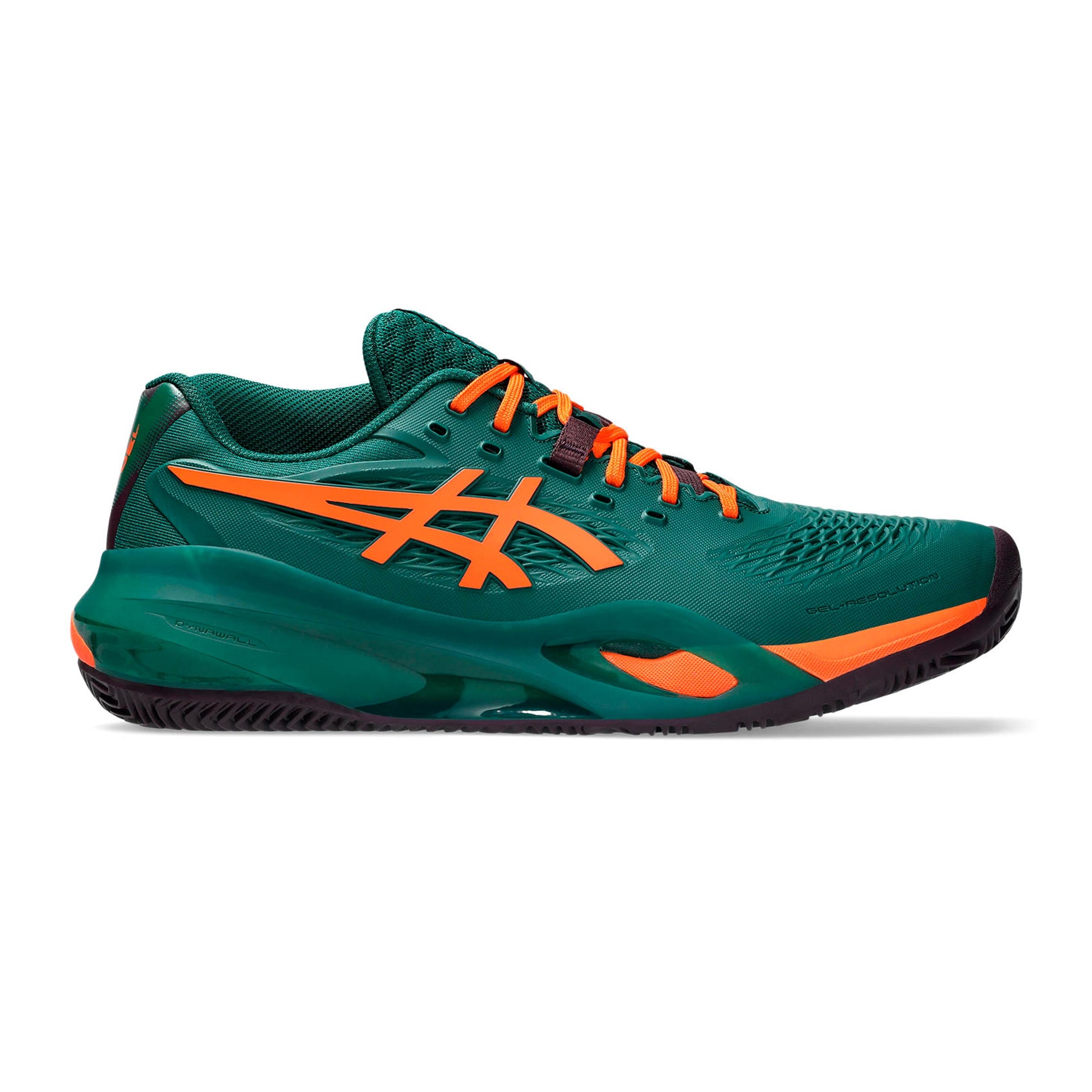 ASICS Gel-Resolution X Padel schoen Heren - donkergroen, neonoranje
