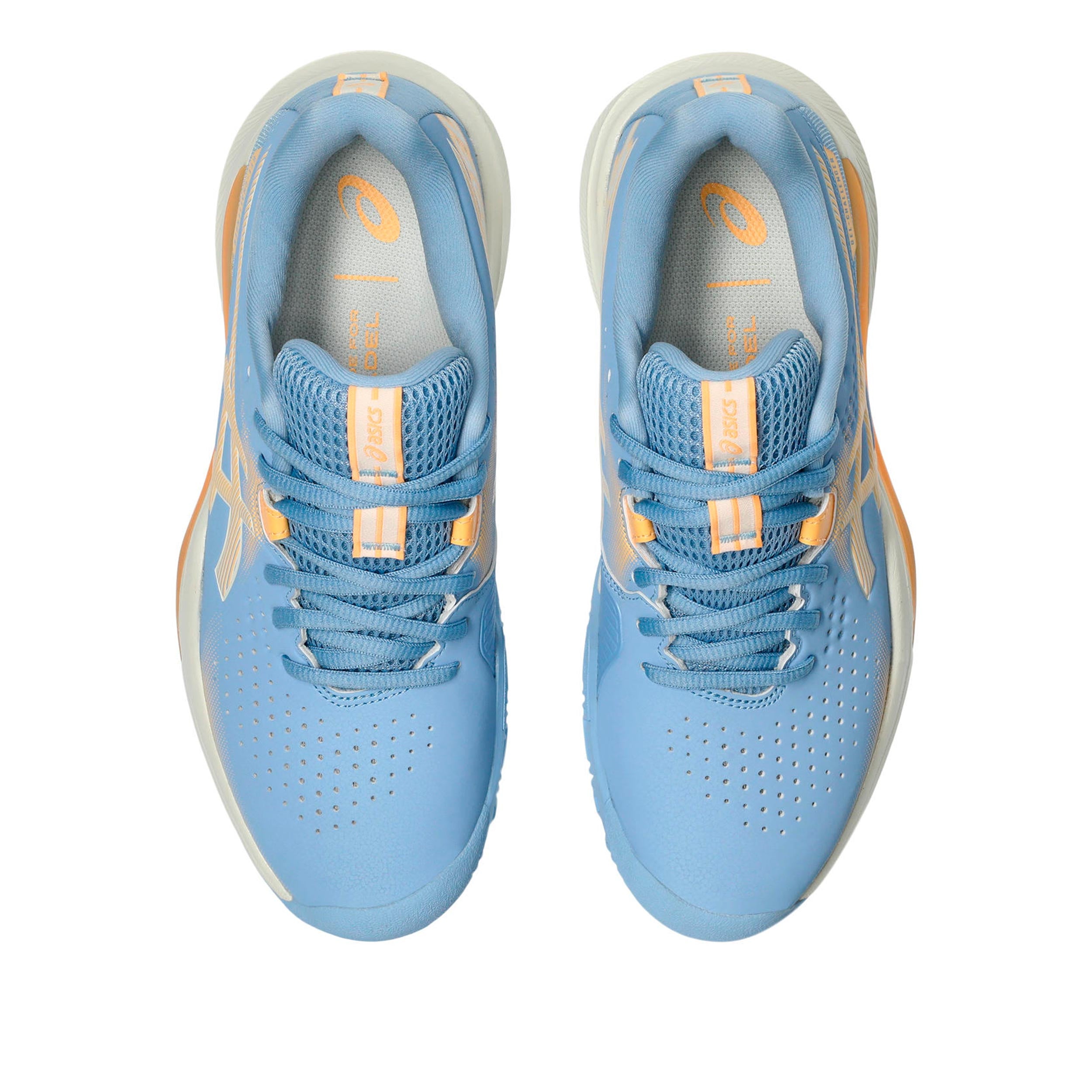 Gel-Challenger 15 Padel schoen Dames - lichtblauw, abrikoos