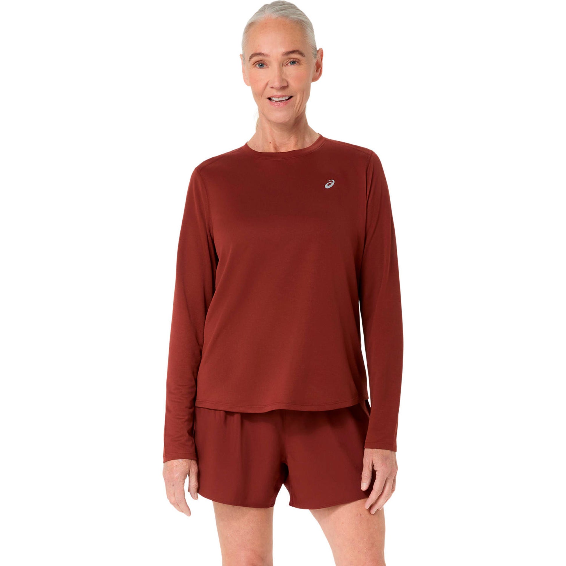 ASICS Core  Hardloopshirt Dames - donkerrood