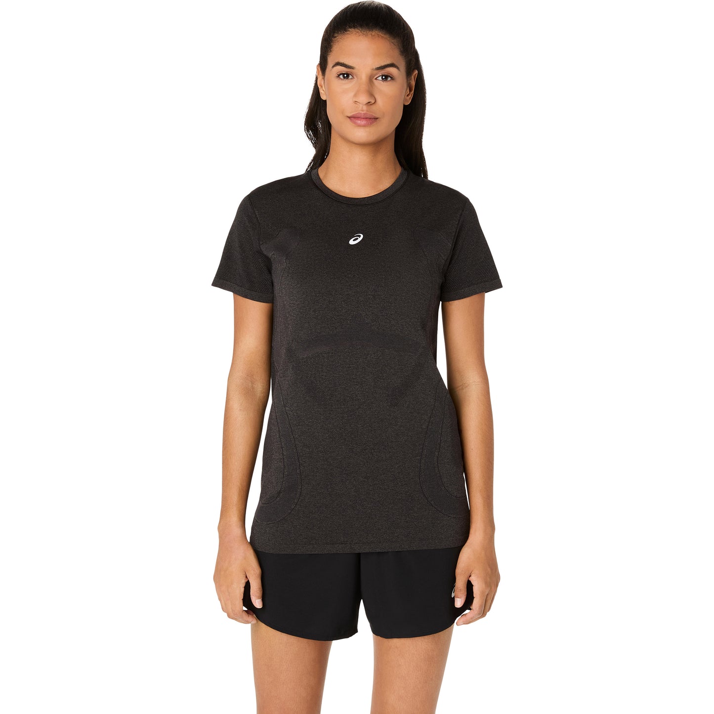 ASICS Road Seamless  Hardloopshirt Dames - zwart, donkergrijs