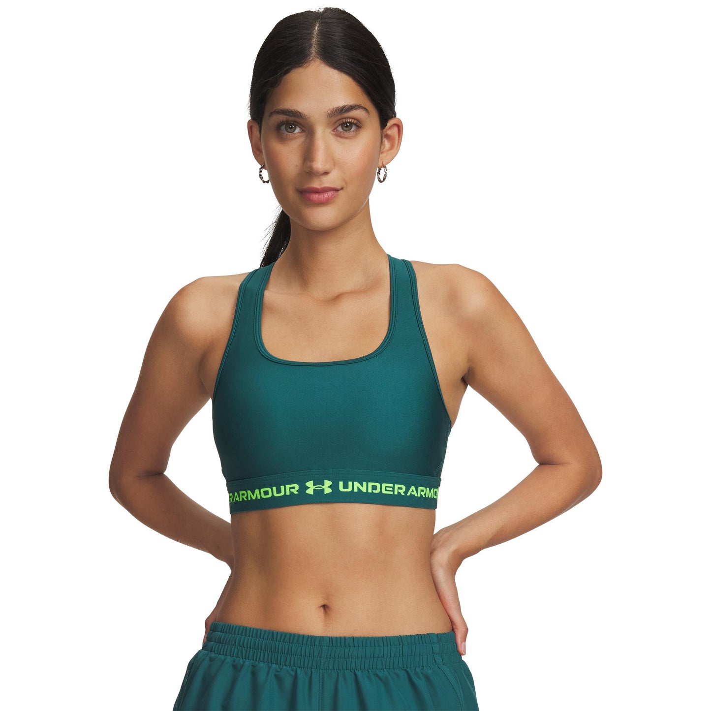 Under Armour Crossback Mid Sport-bh Dames-groen, groen
