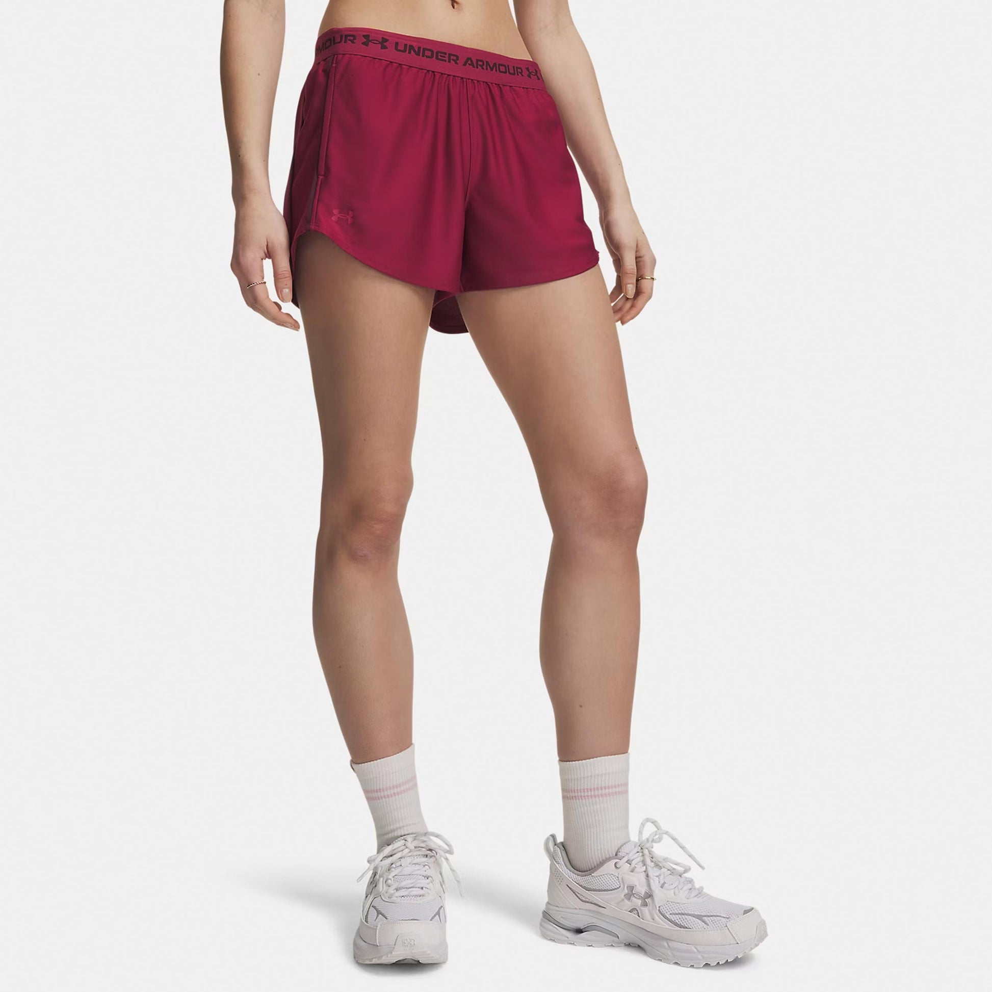 Under Armour Tech Play Up Shorts Dames - rood, donkerrood
