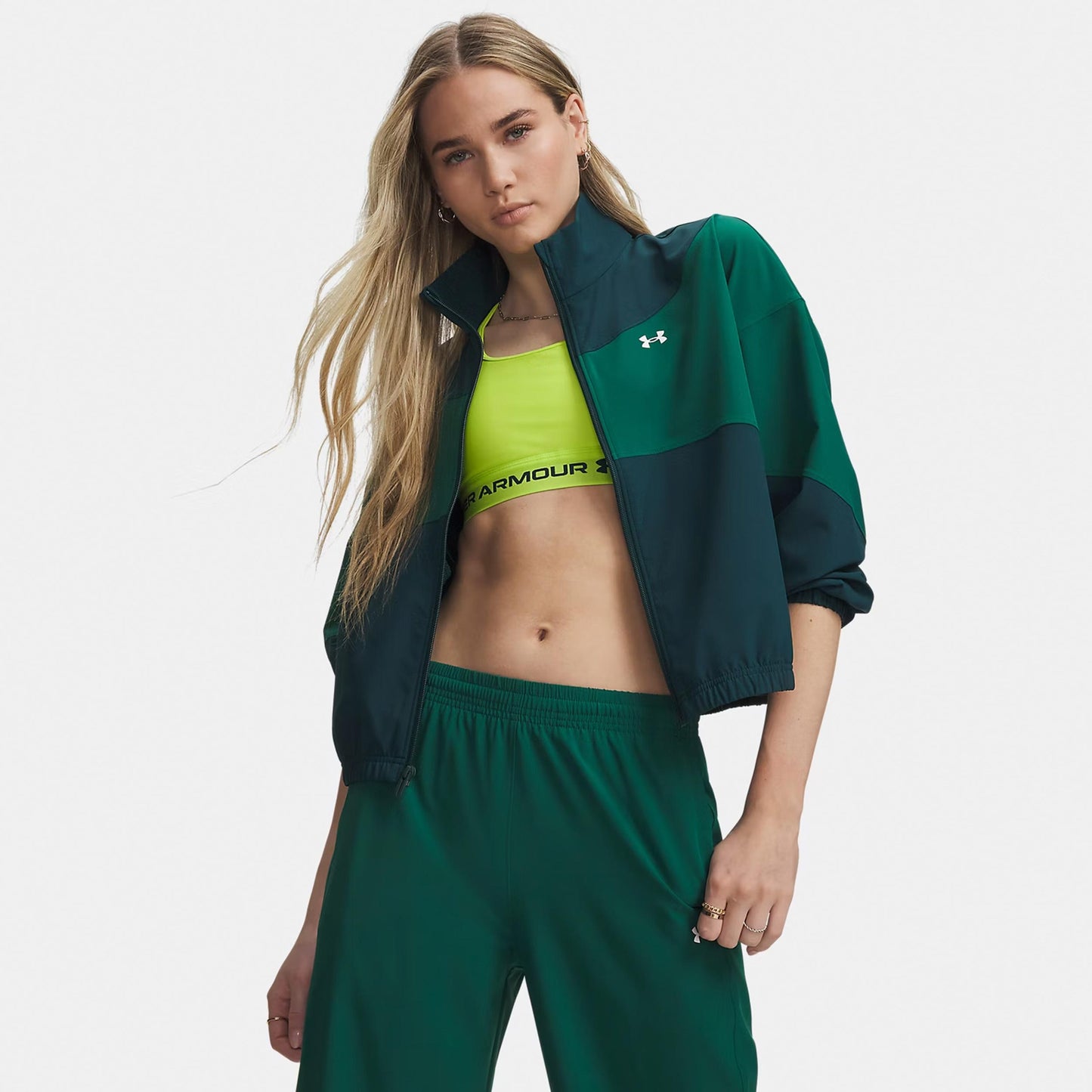 Under Armour Rival Woven Trainingsjack Dames - groen