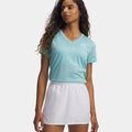 Tech Twist T-shirt Dames-blauw, wit