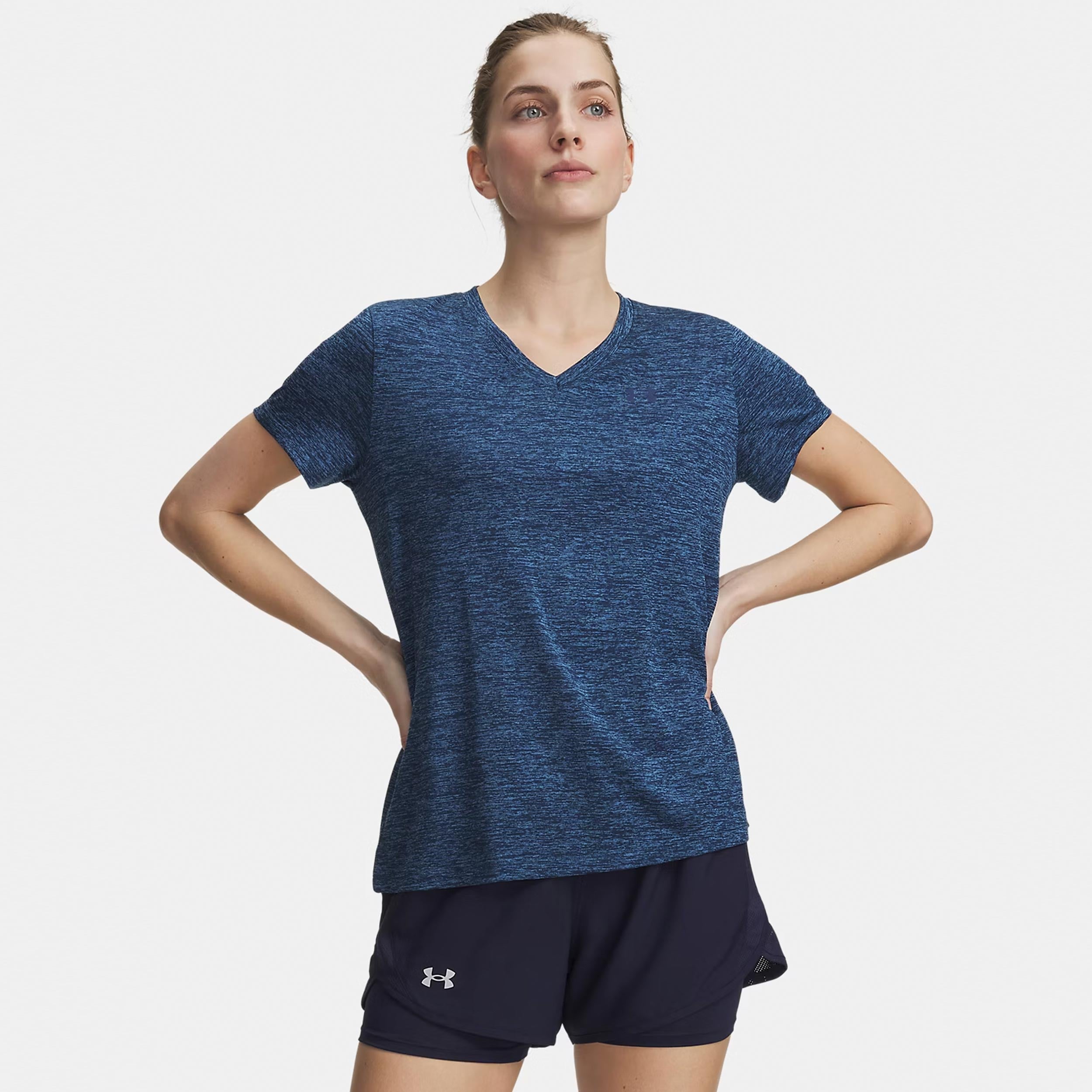 Under Armour Tech Twist T-shirt Dames - blauw, nachtblauw