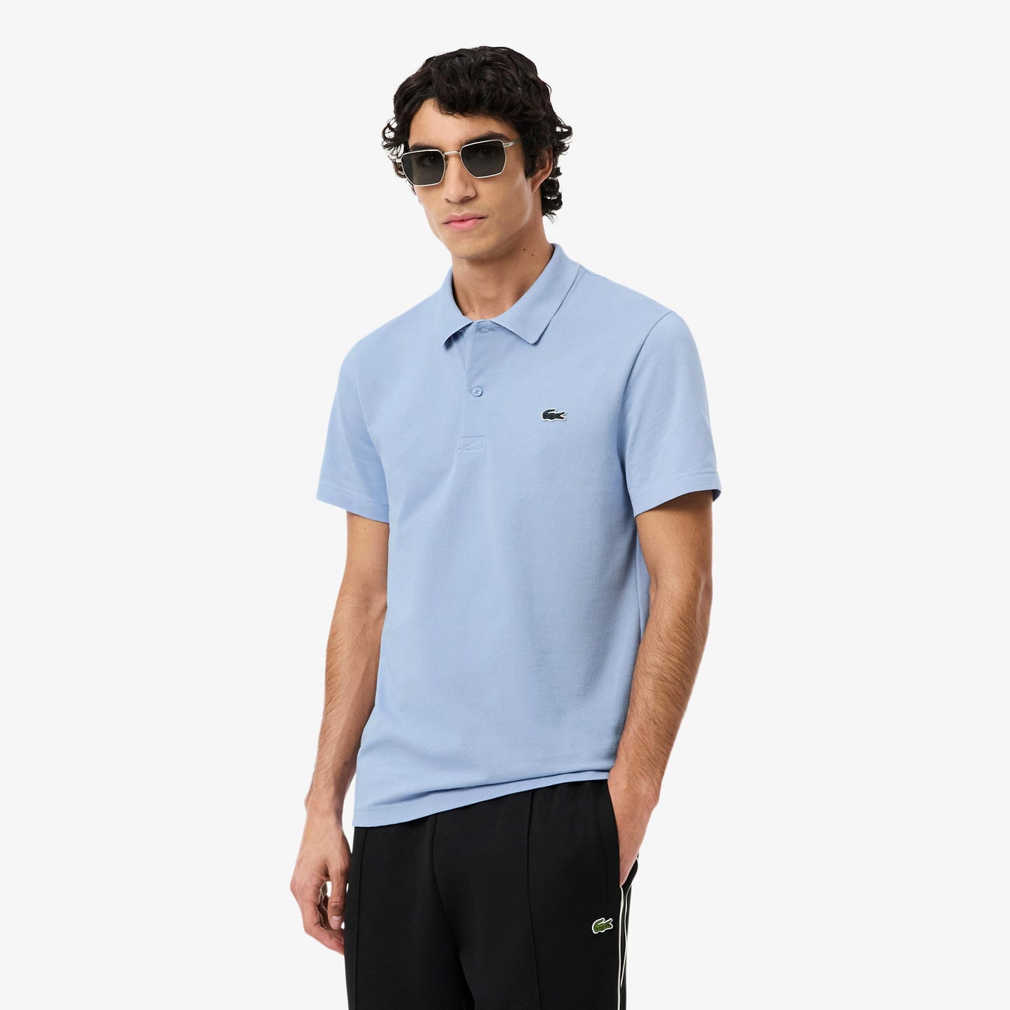 Lacoste Polo Heren - blauwgrijs, wit