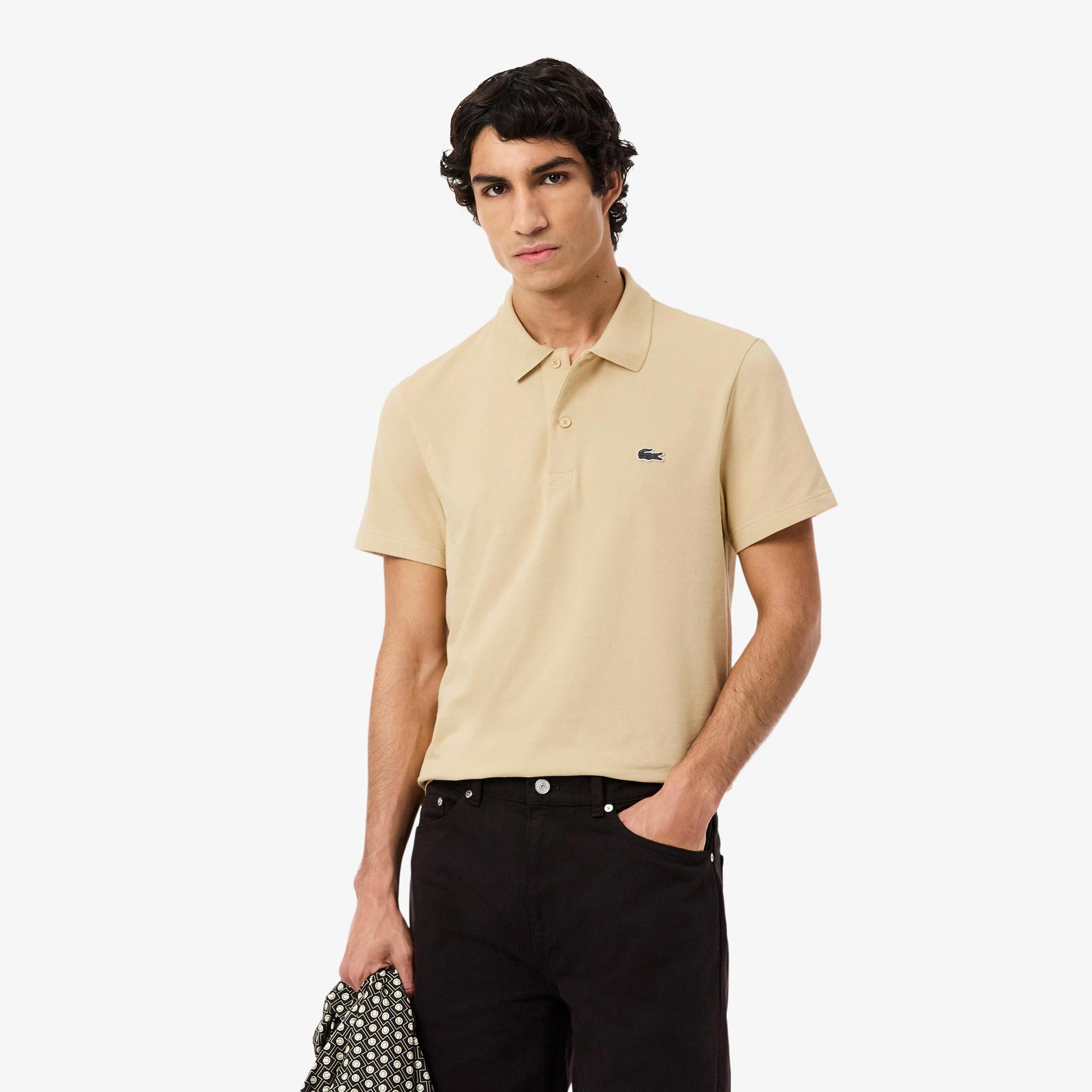 Lacoste Polo Heren - beige, wit