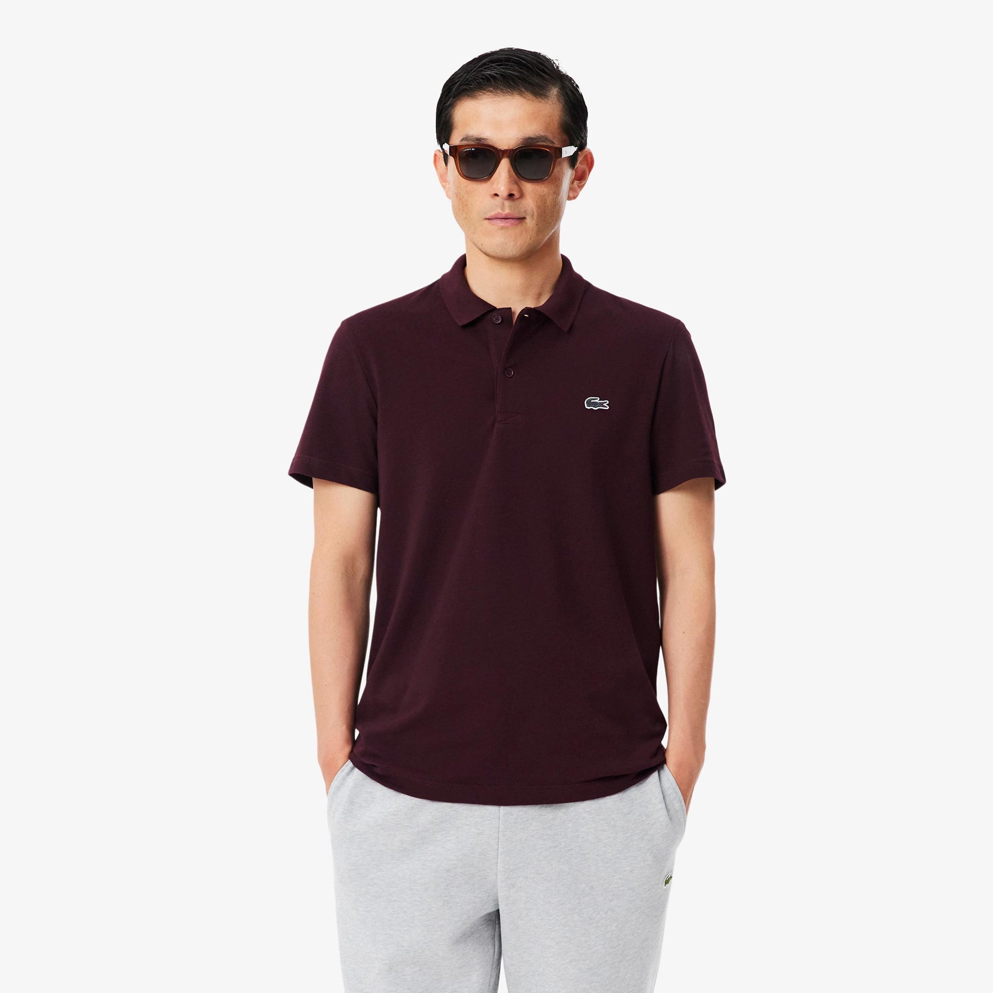 Lacoste Polo Heren - donkerrood