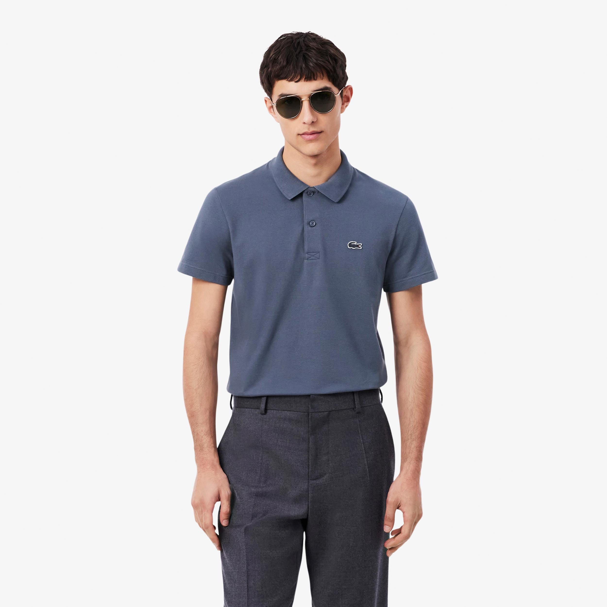 Lacoste Polo Heren - petrolblauw