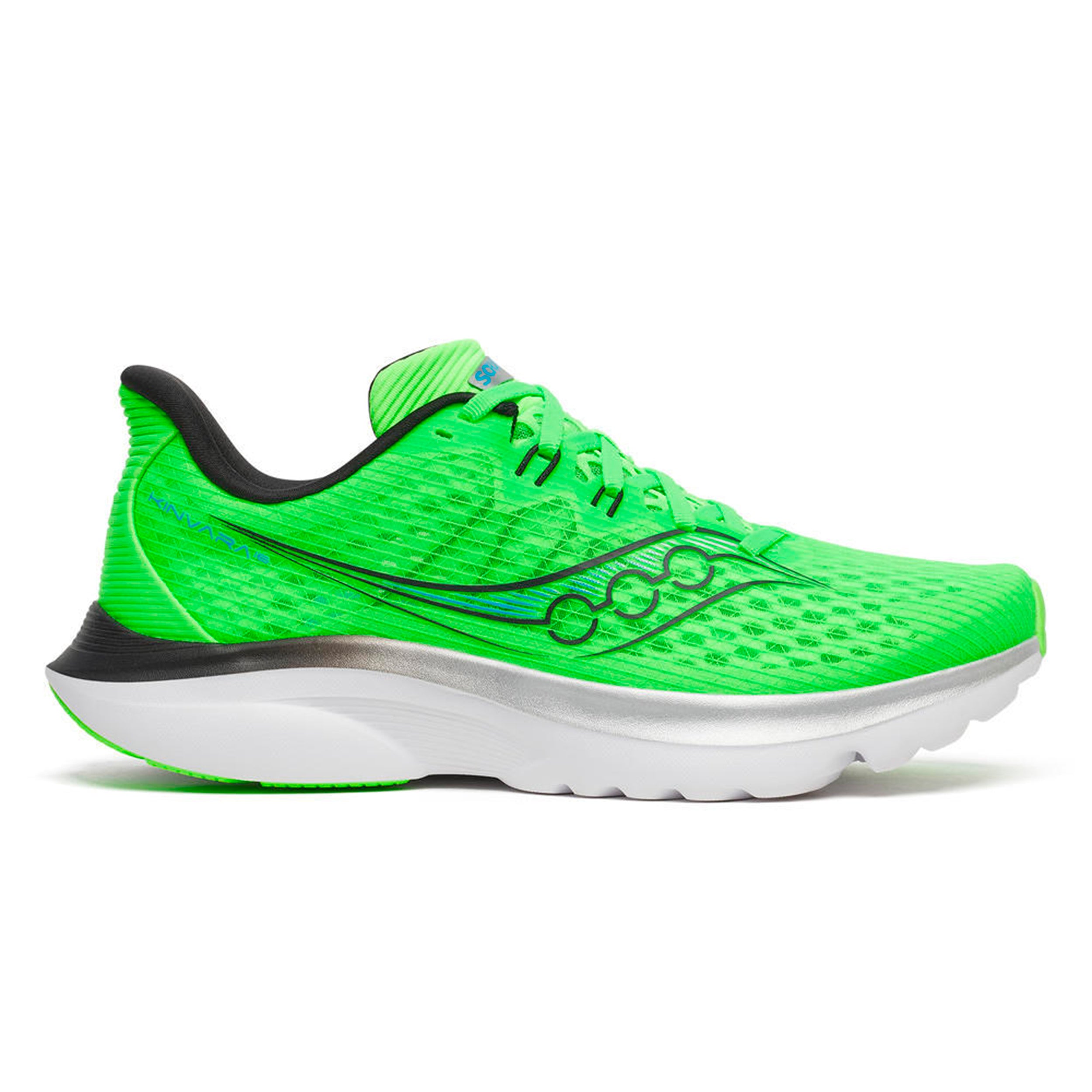 Saucony Kinvara 16 Neutrale schoen Heren-neongroen, zwart