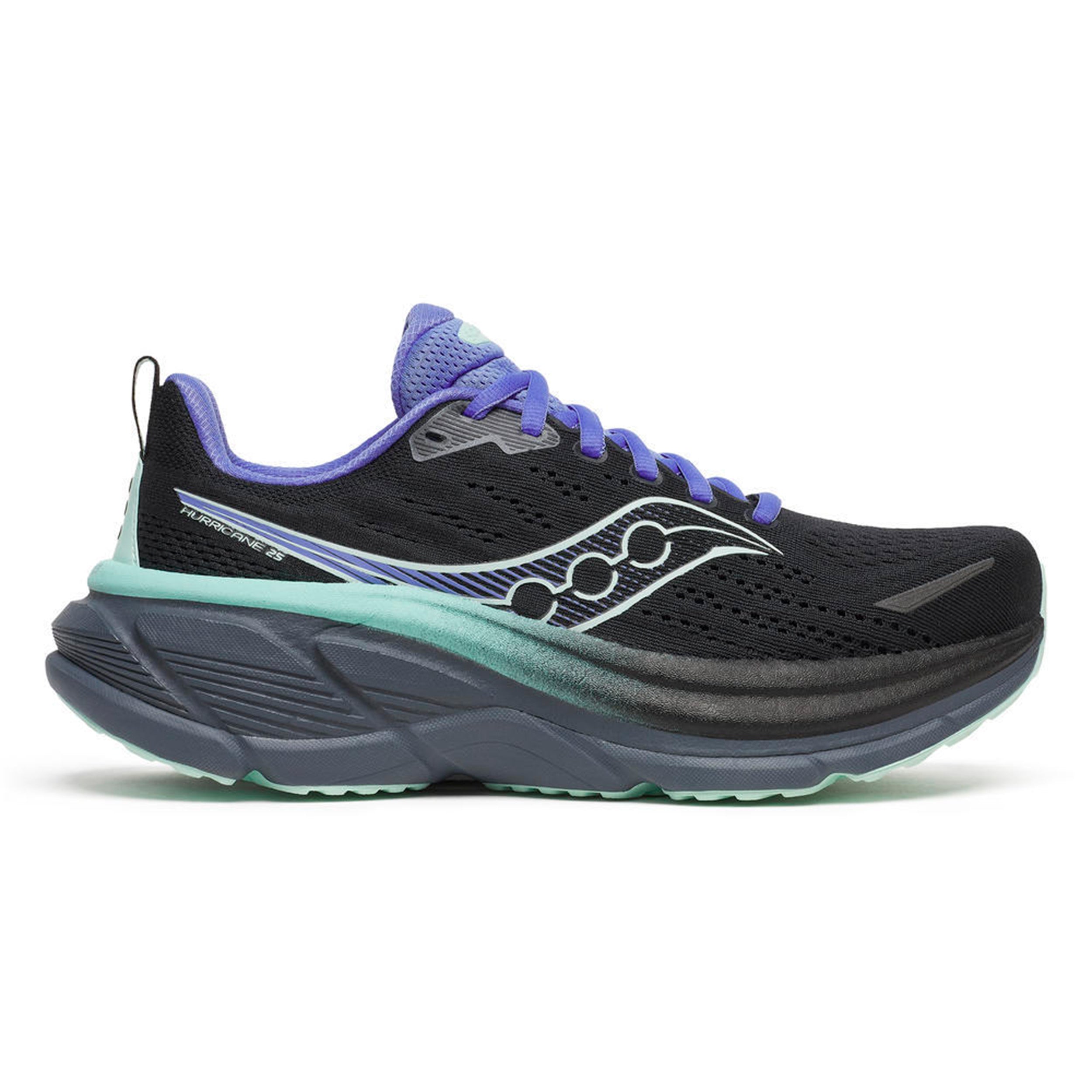 Saucony Hurricane 25 Stabiliteitsschoen Dames-zwart, mint