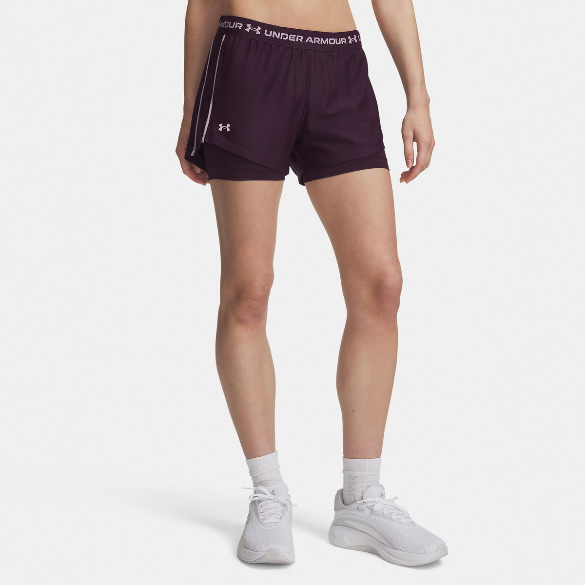 Under Armour Tech Play Up 2in1  Shorts Dames - lila, oud roze