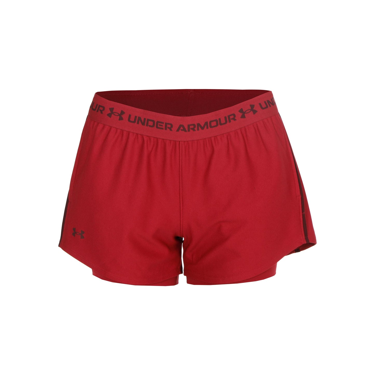 Under Armour Tech Play Up 2in1  Shorts Dames - rood, donkerrood
