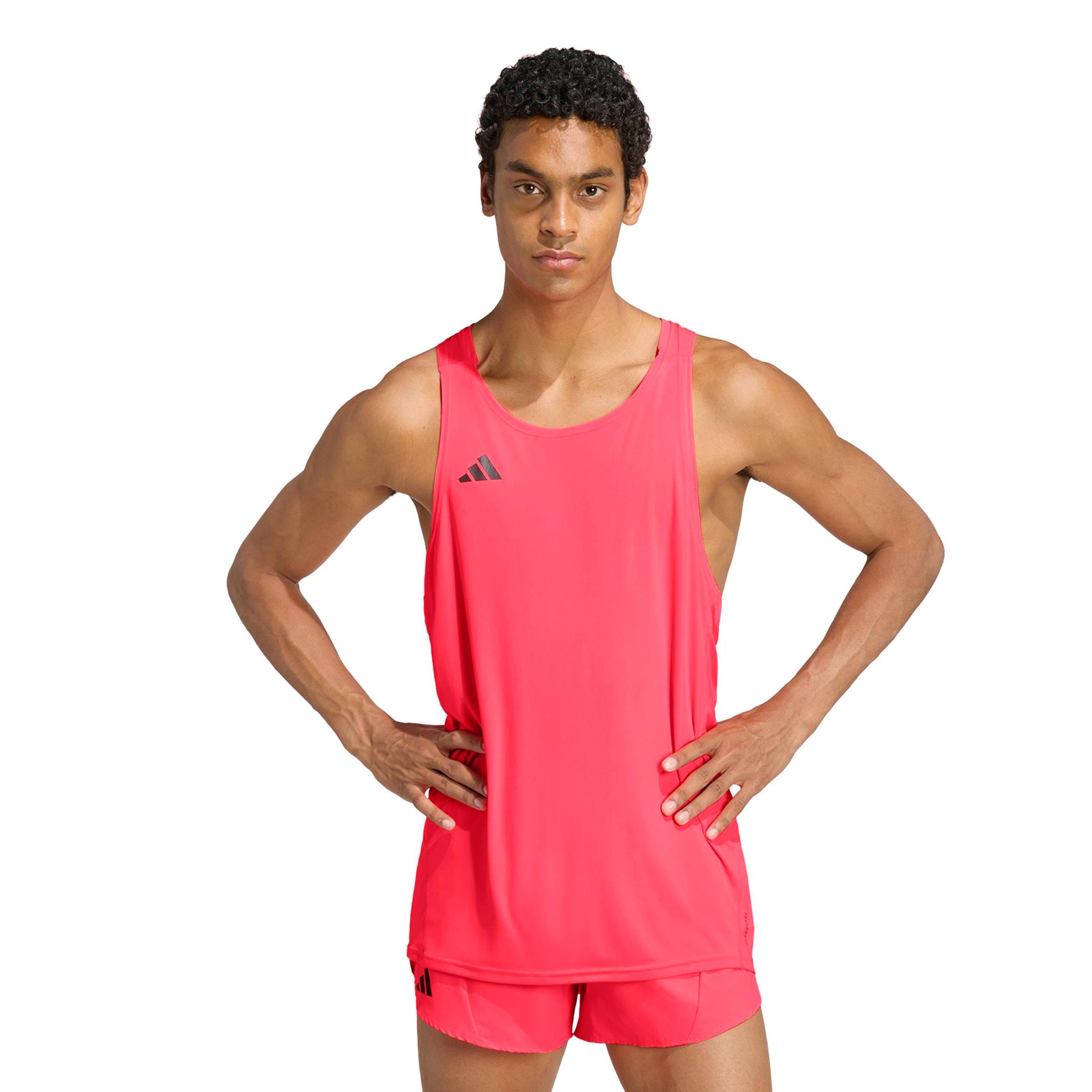adidas Adizero Essential Hardloopshirt Heren - koraal