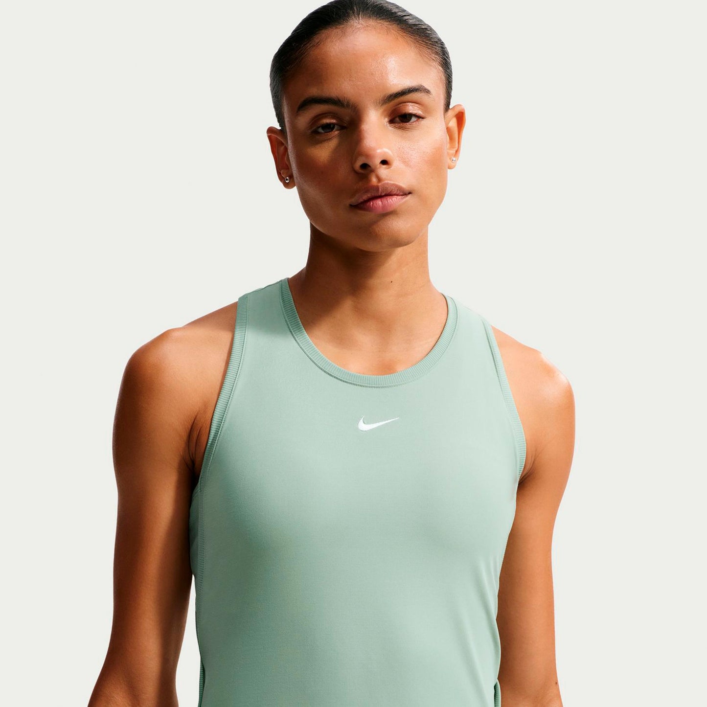 Nike Dri-FIT Victory Tanktop Dames - grijsgroen, wit