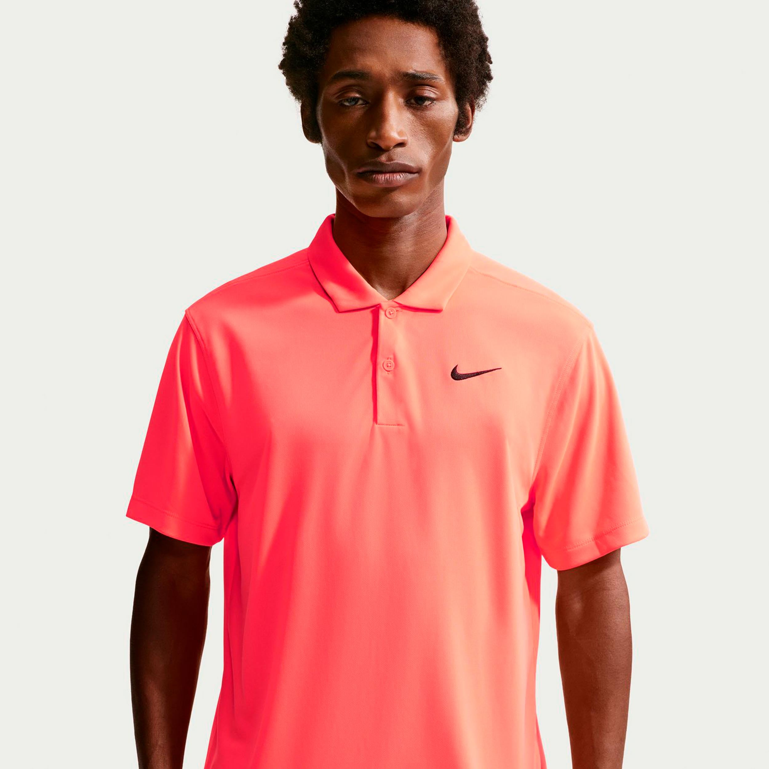 Nike Dri-Fit Victory Court Solid Polo Heren - koraal, zwart