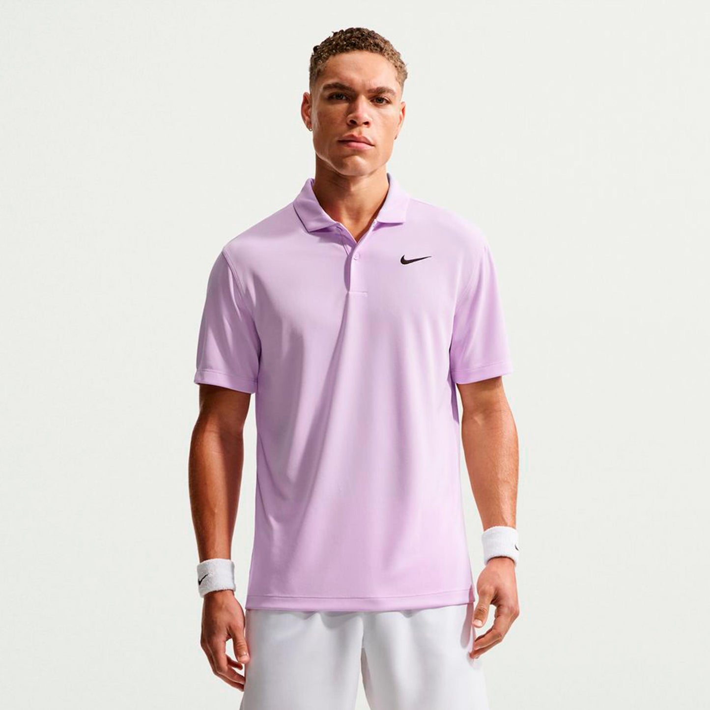 Nike Dri-Fit Victory Court Solid Polo Heren - mauve, zwart