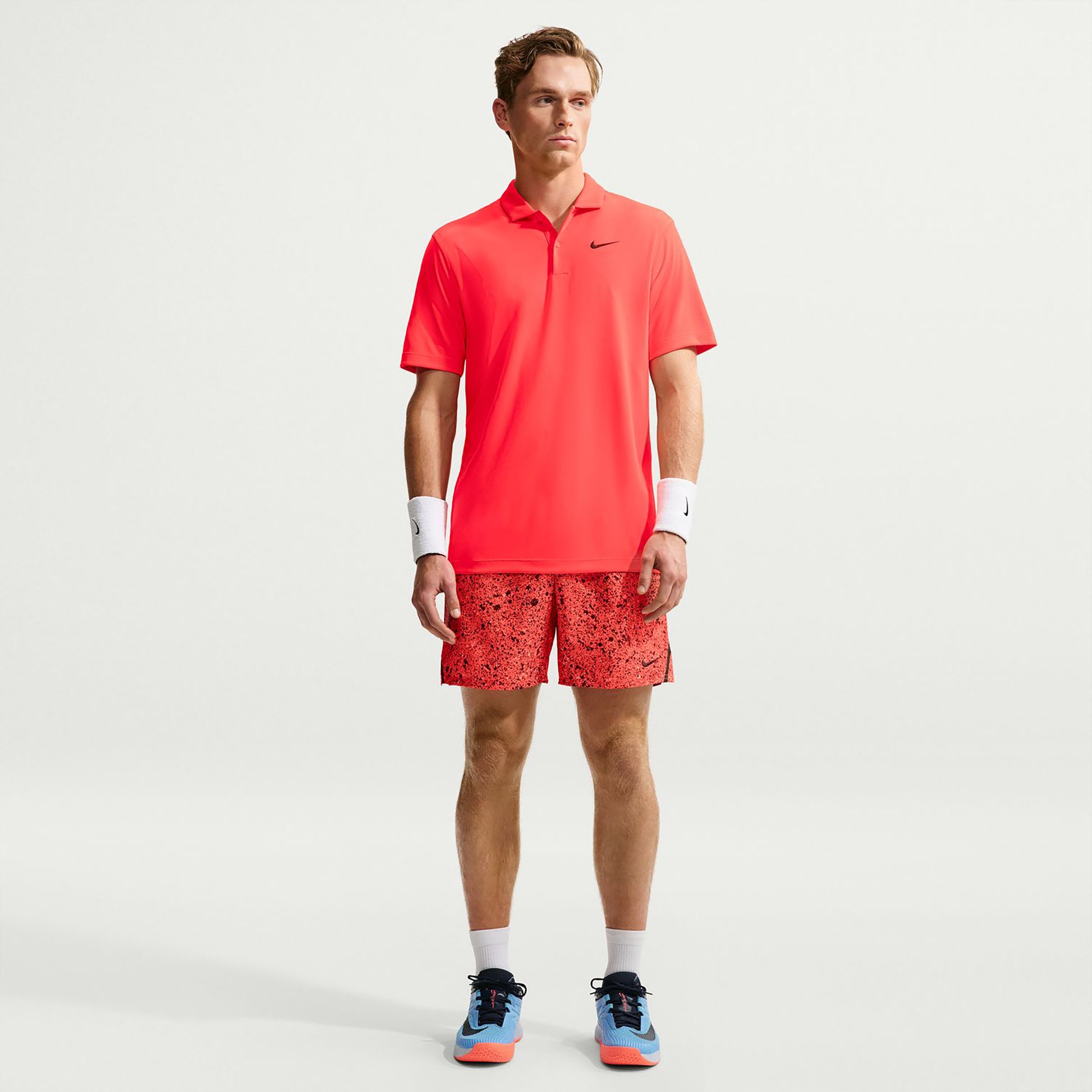 Nike Dri-Fit Victory Court Solid Polo Heren - rood, zwart