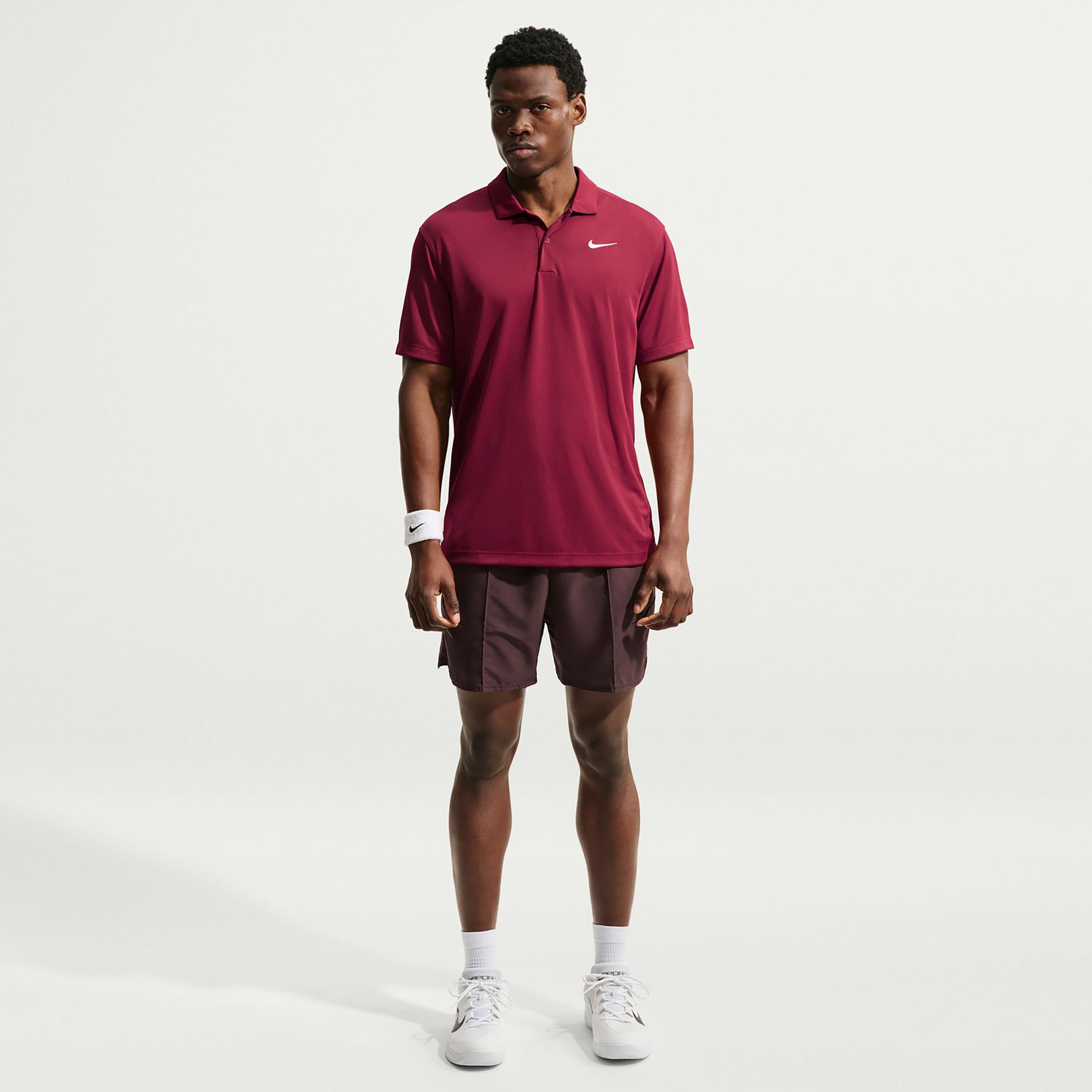 Nike Dri-Fit Victory Court Solid Polo Heren - wijnrood